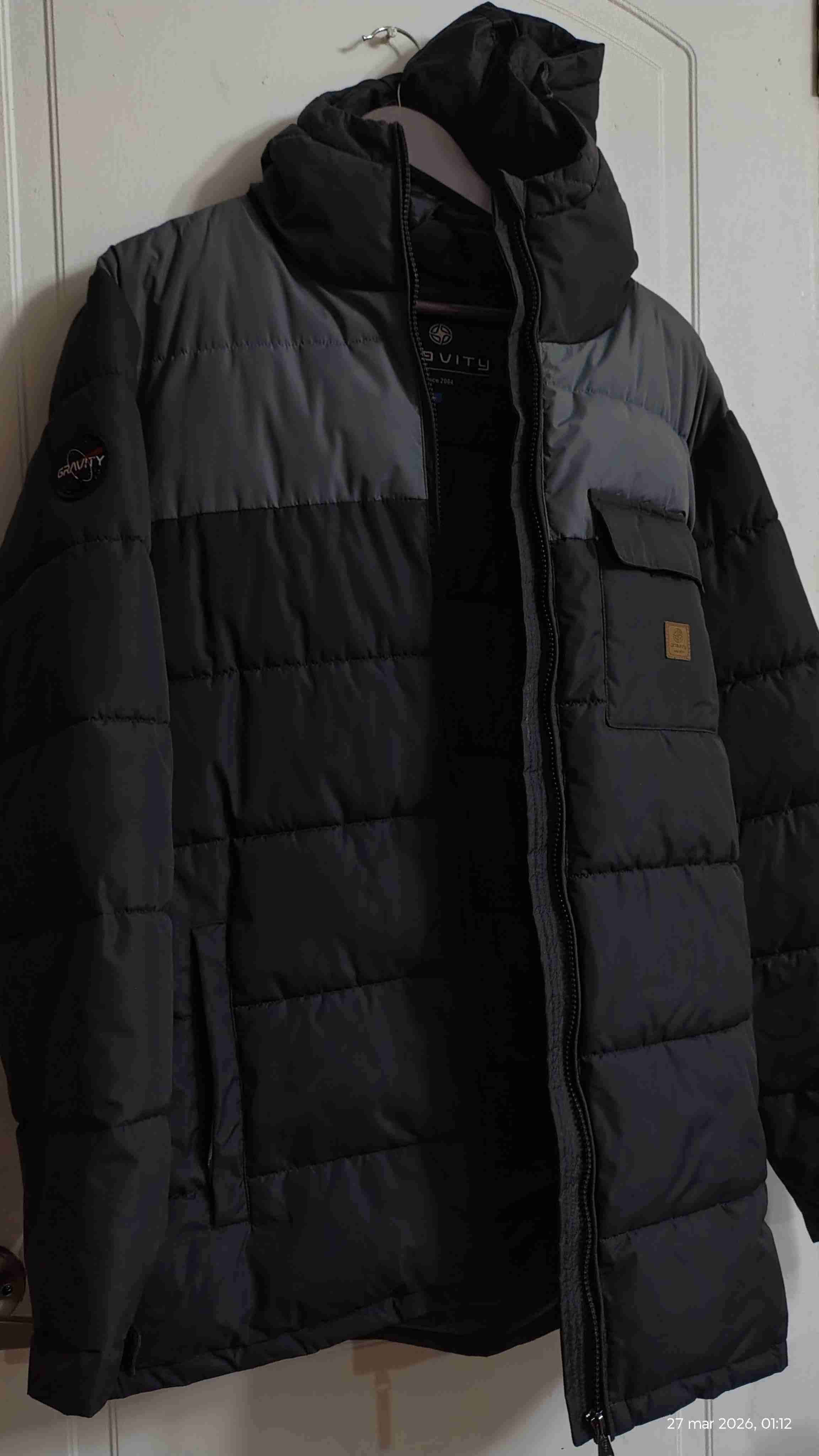 Chaqueta acolchada azúl oscuro/gris Gravity - miniatura 1