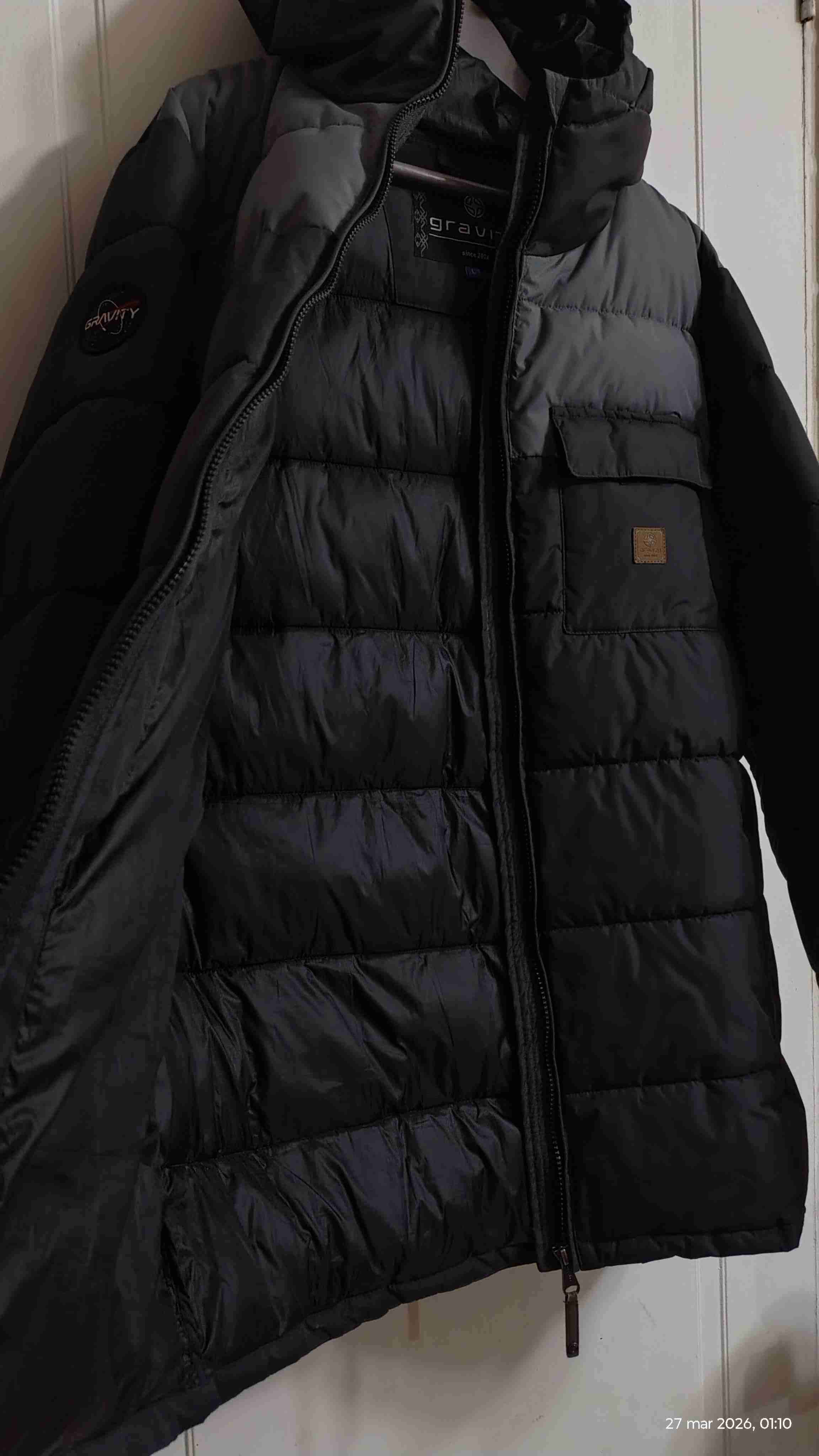 Chaqueta acolchada azúl oscuro/gris Gravity - miniatura 2