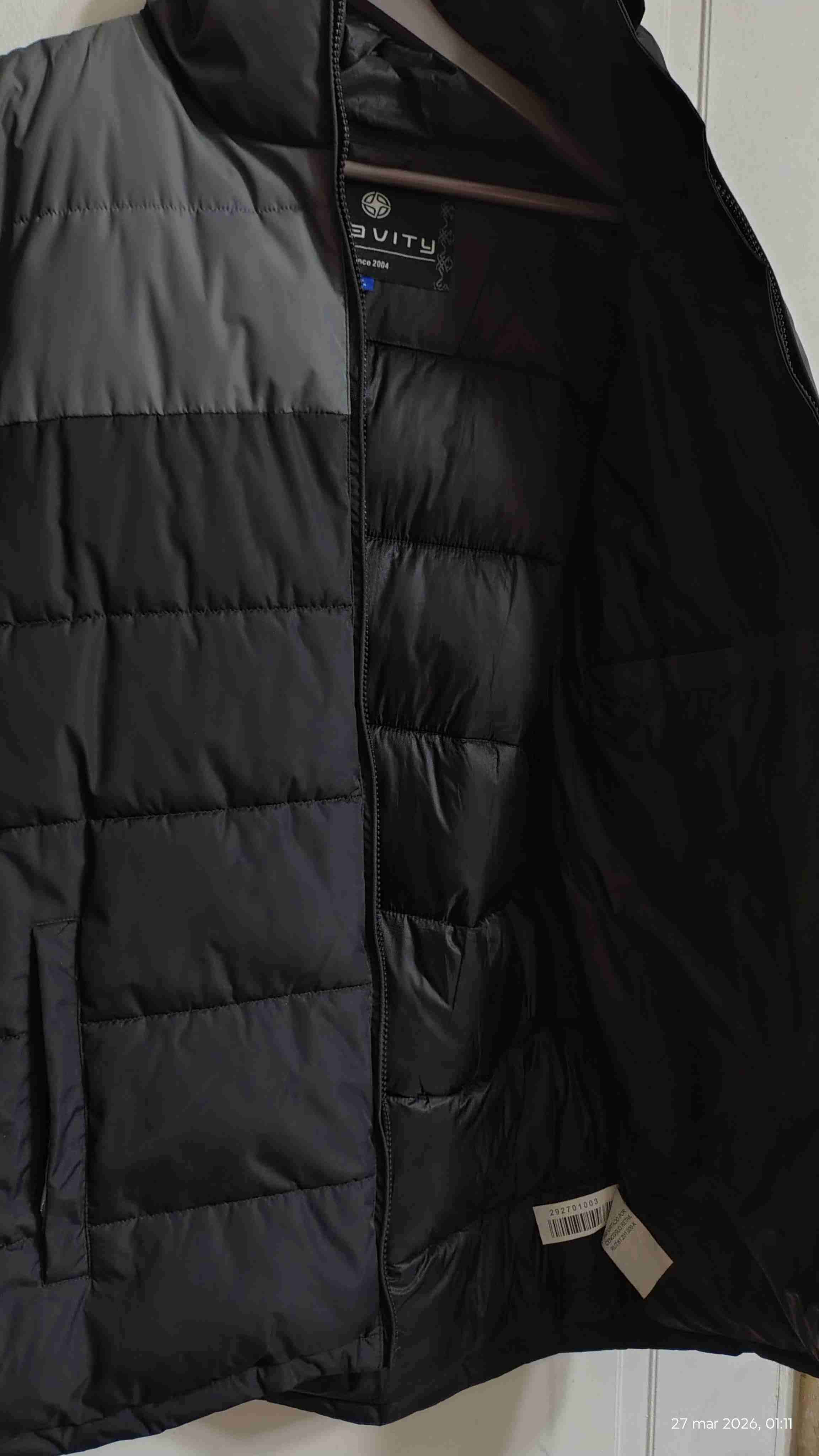 Chaqueta acolchada azúl oscuro/gris Gravity - miniatura 4