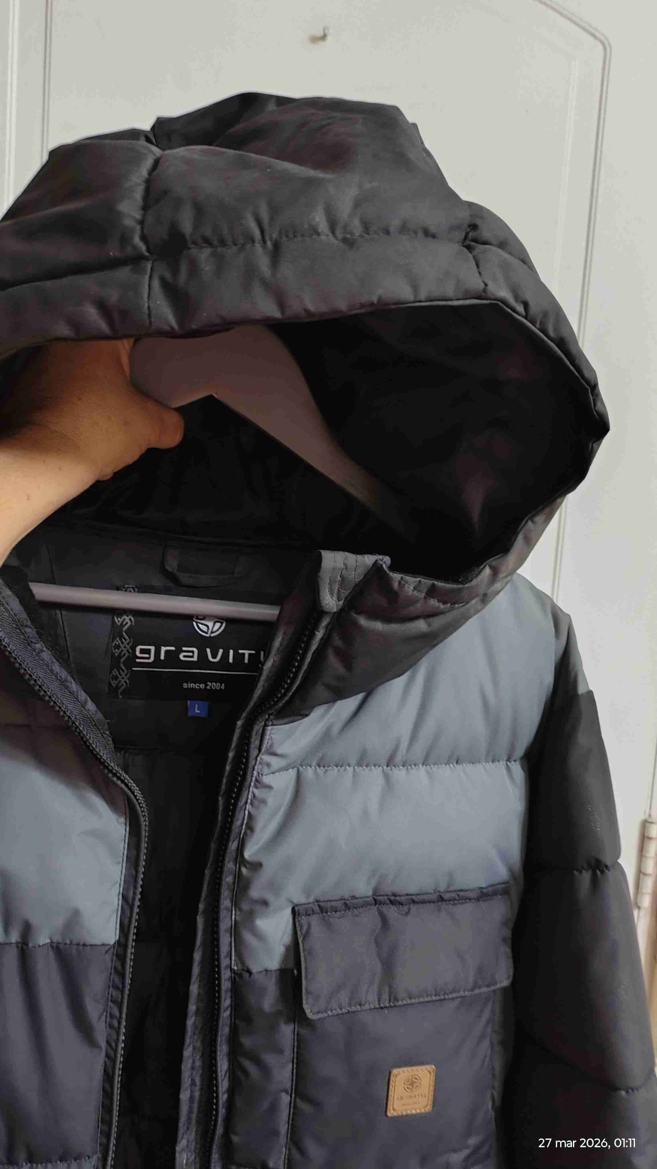 Chaqueta acolchada azúl oscuro/gris Gravity - miniatura 5