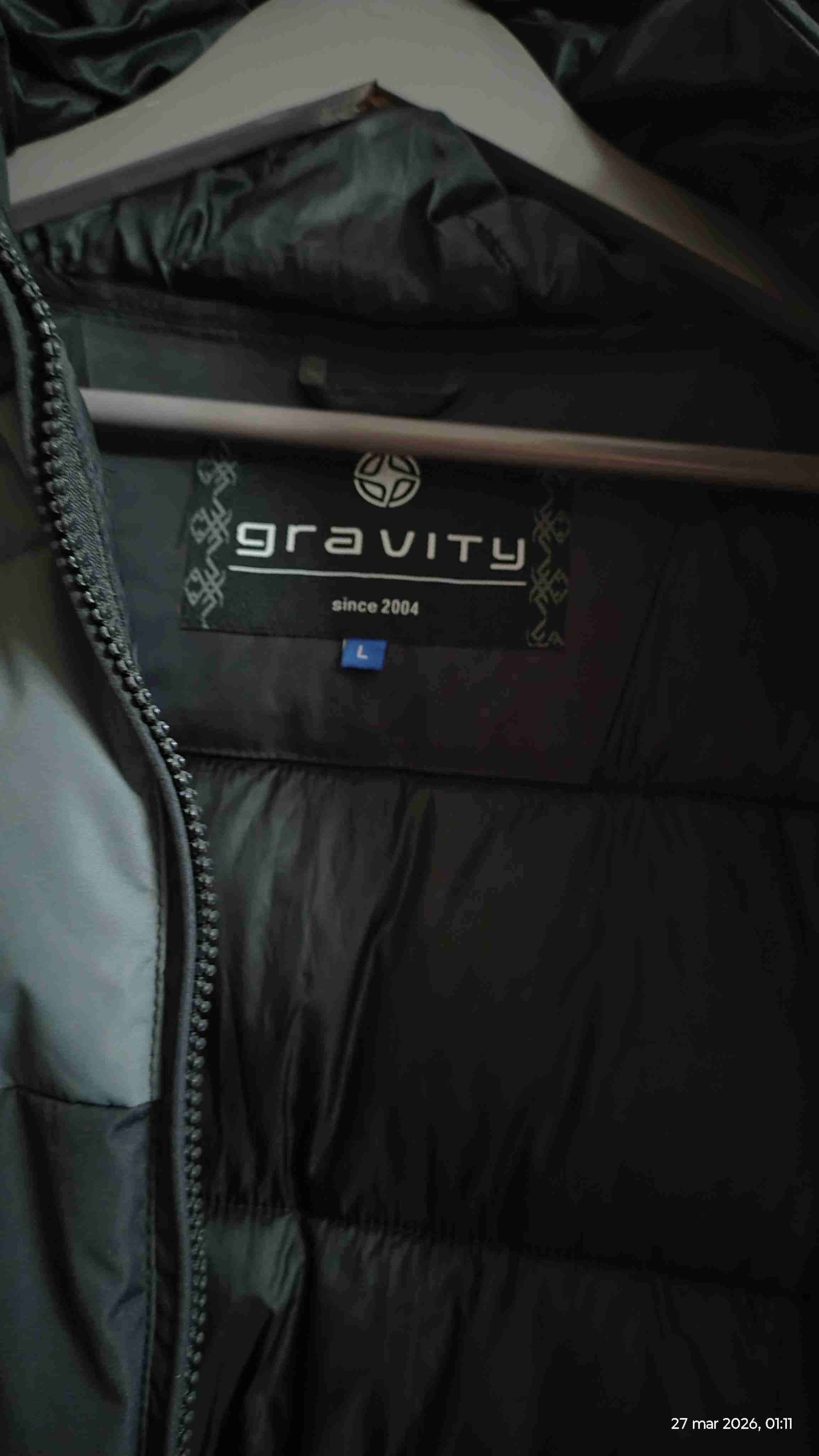 Chaqueta acolchada azúl oscuro/gris Gravity - miniatura 6