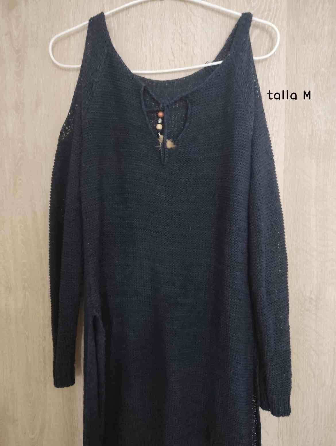 Vestido tejido negro talla M