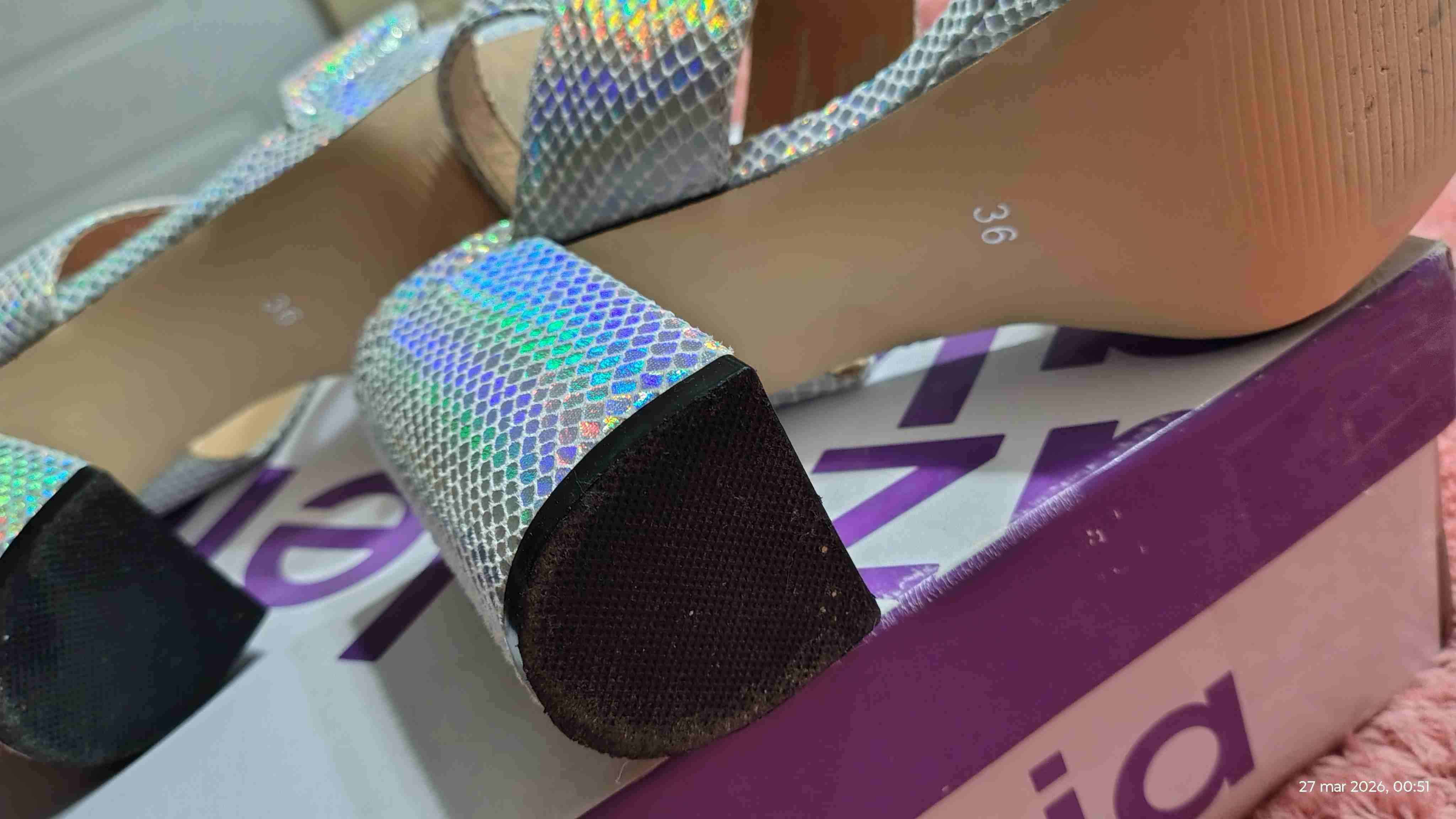 Sandalias plataforma Azaleia tornasol. - miniatura 2