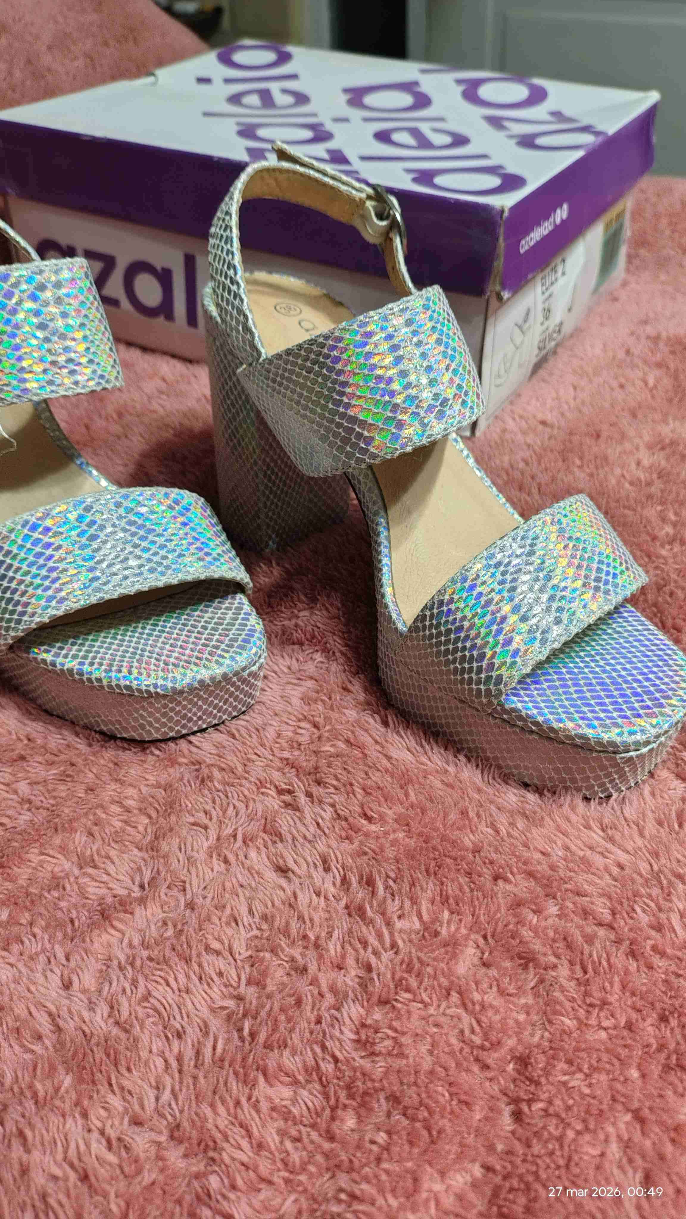 Sandalias plataforma Azaleia tornasol. - miniatura 3