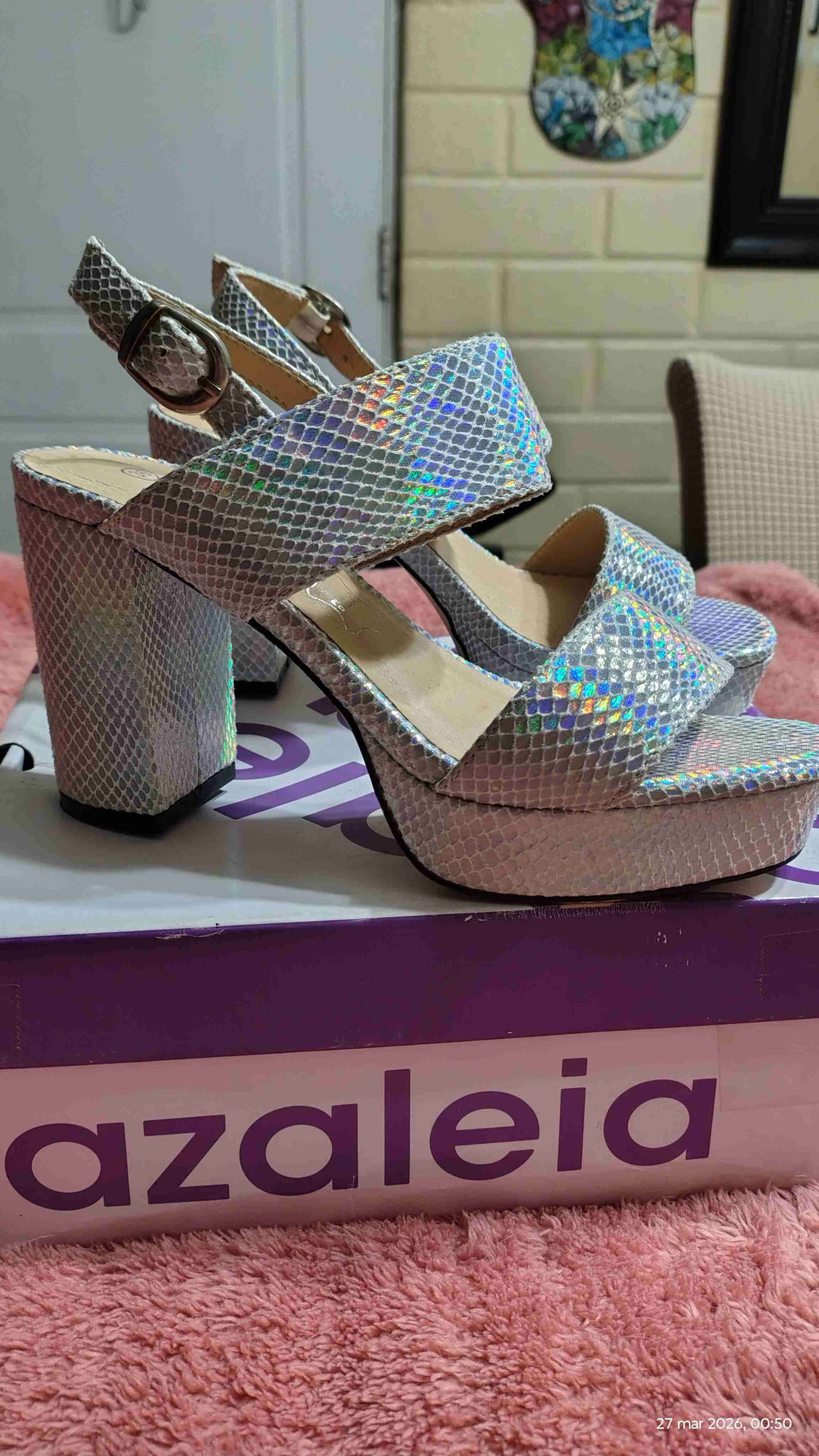 Sandalias plataforma Azaleia tornasol. - miniatura 4