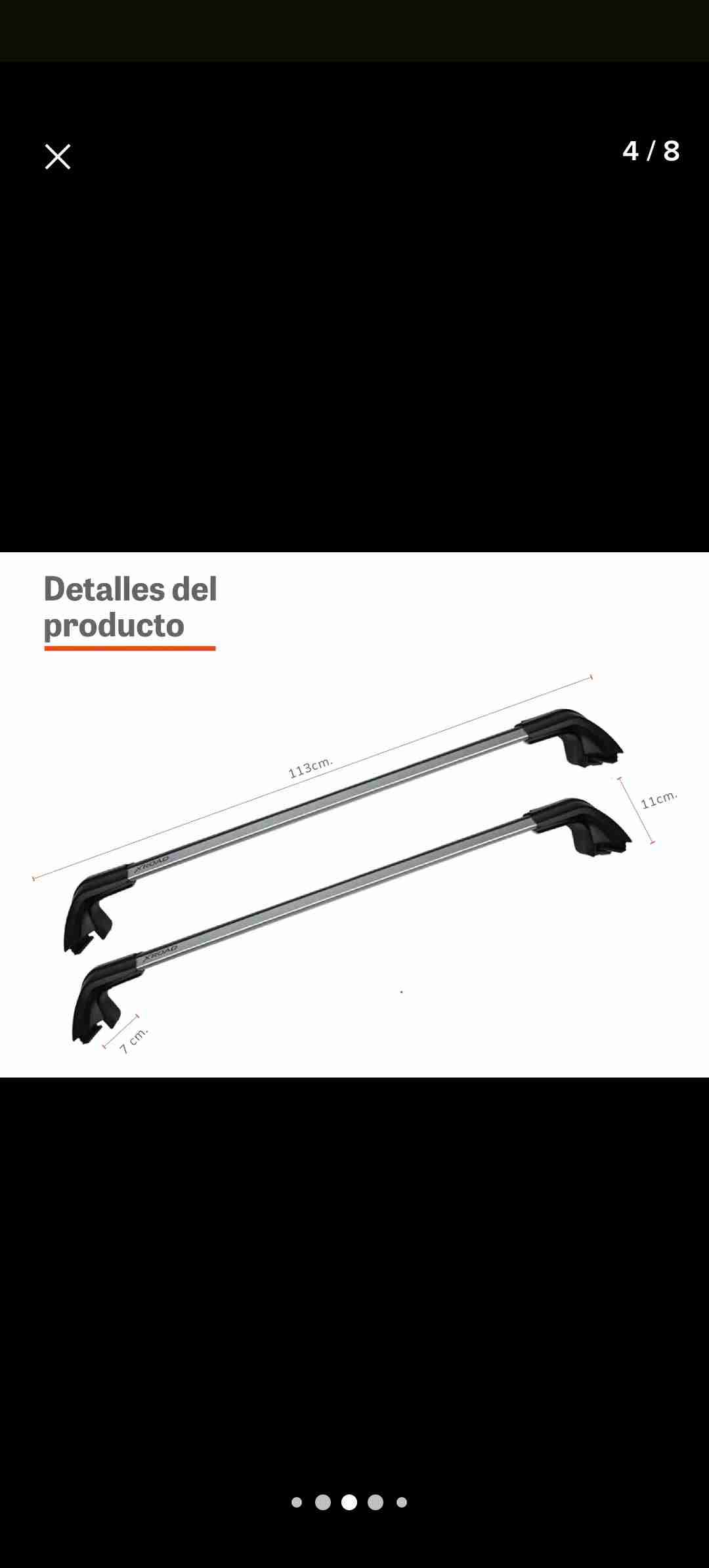 Barras portaequipaje 113 cm - miniatura 1