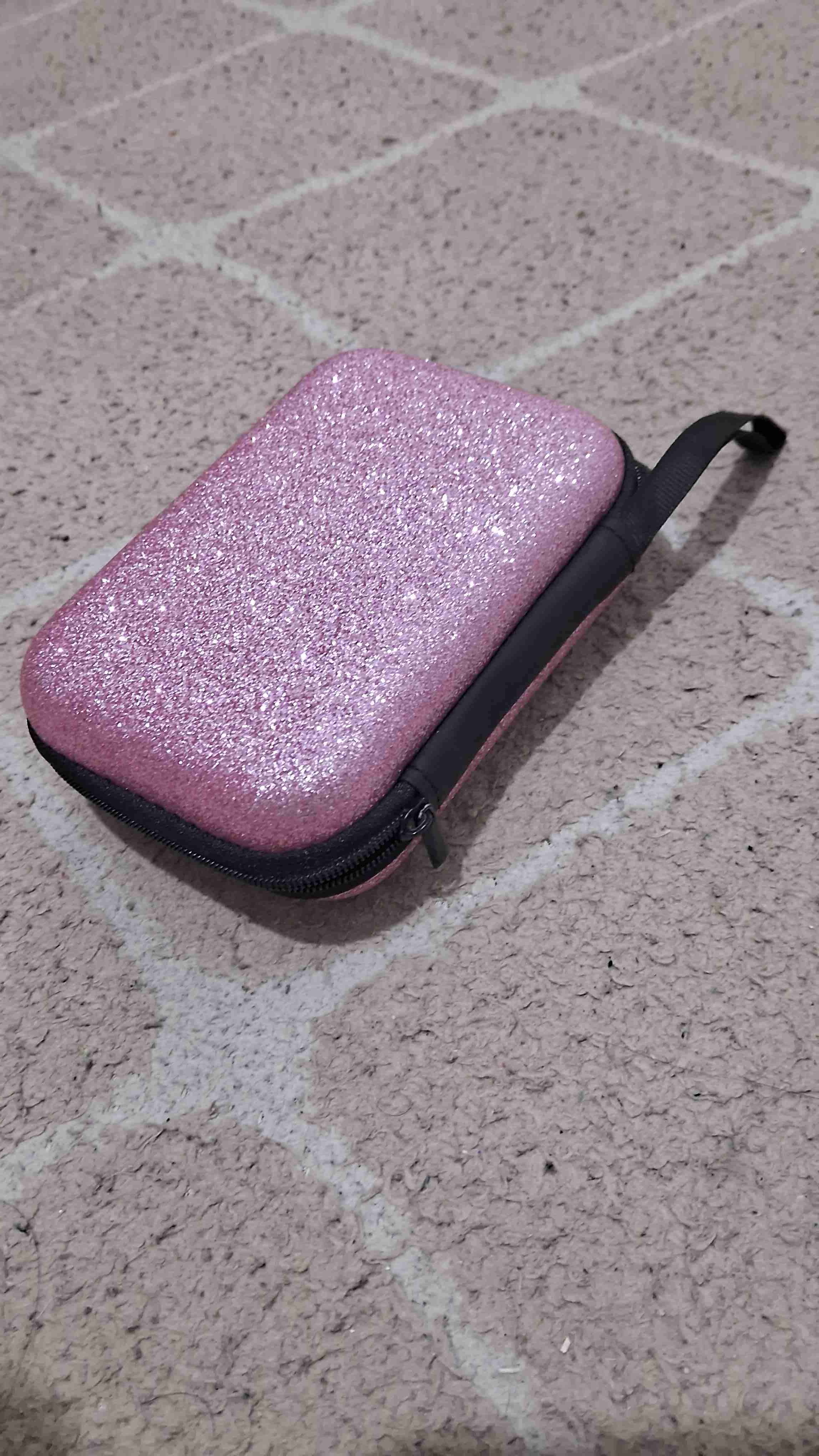 Estuche rosa con brillo - 3