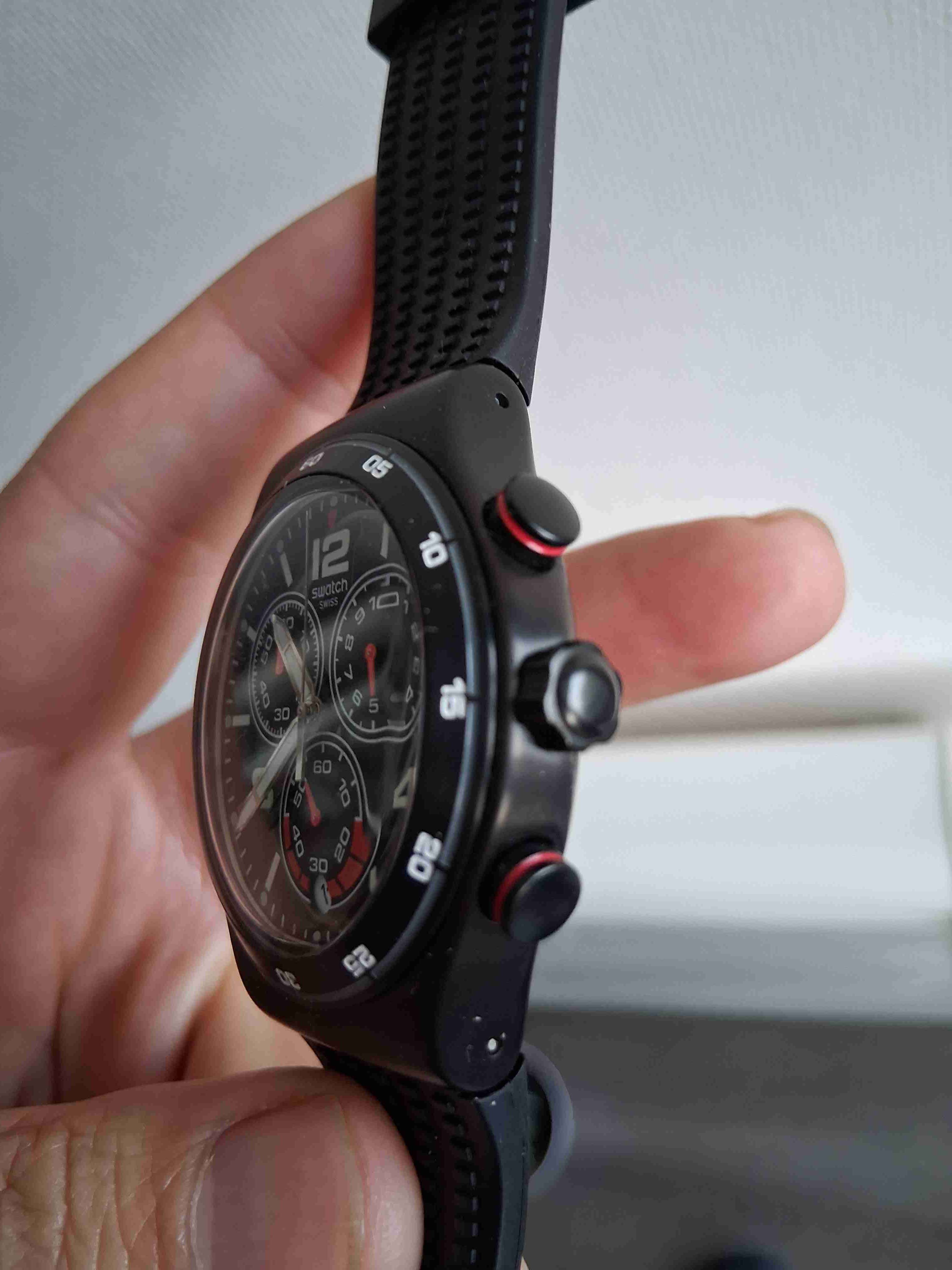 Reloj Swatch negro con cronómetro - miniatura 5