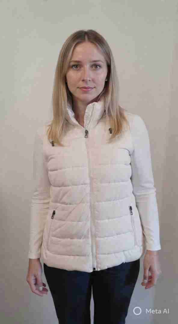 Parka sin mangas blanca mujer - miniatura 1