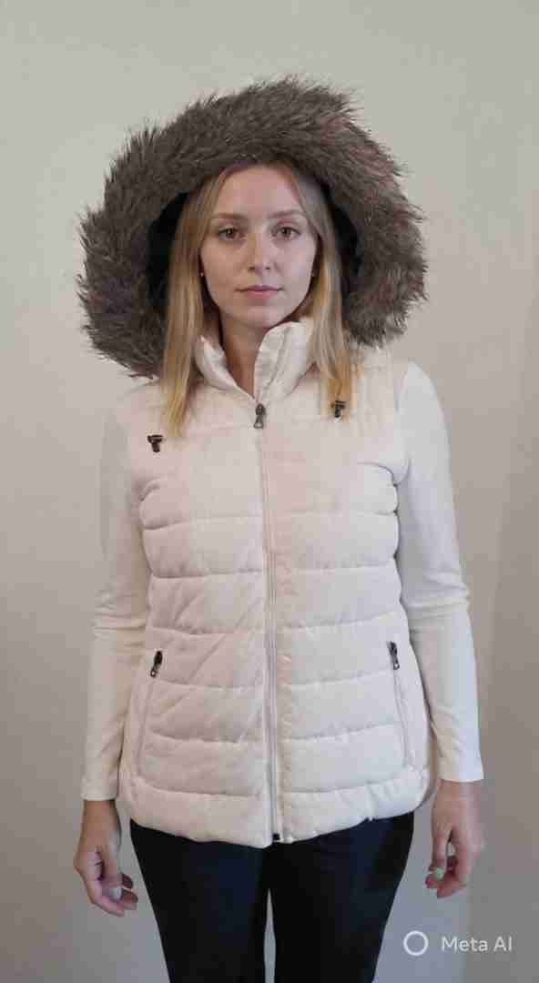 Parka sin mangas blanca mujer - miniatura 2