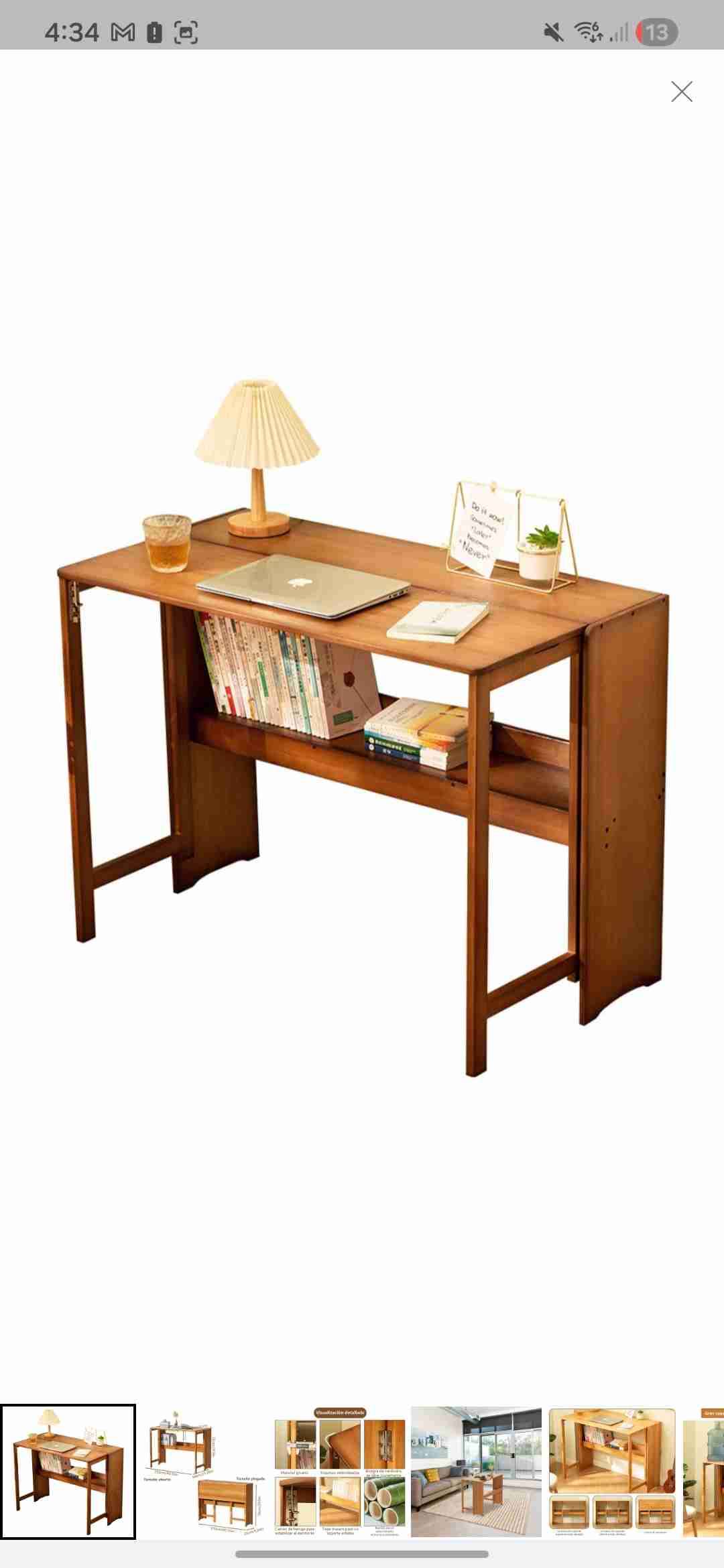 Escritorio plegable con almacenamiento - 2