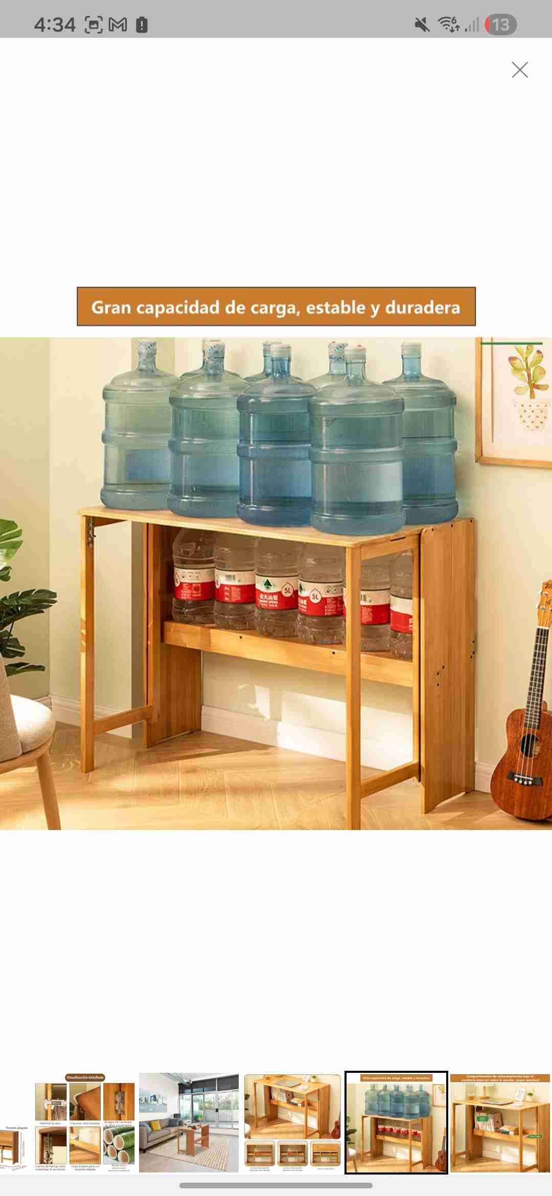 Escritorio plegable con almacenamiento - 4