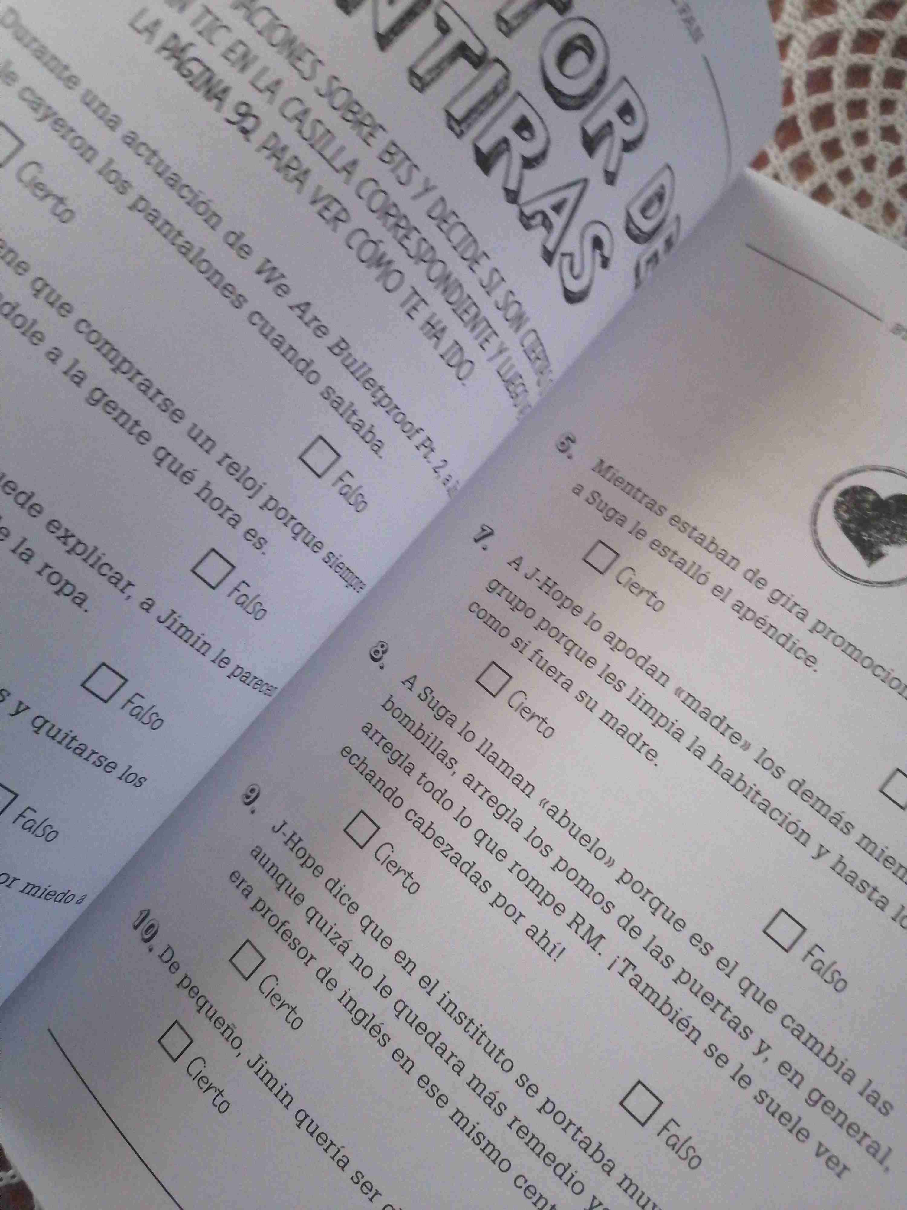 Libro BTS demuestra tu nivel fan - 2