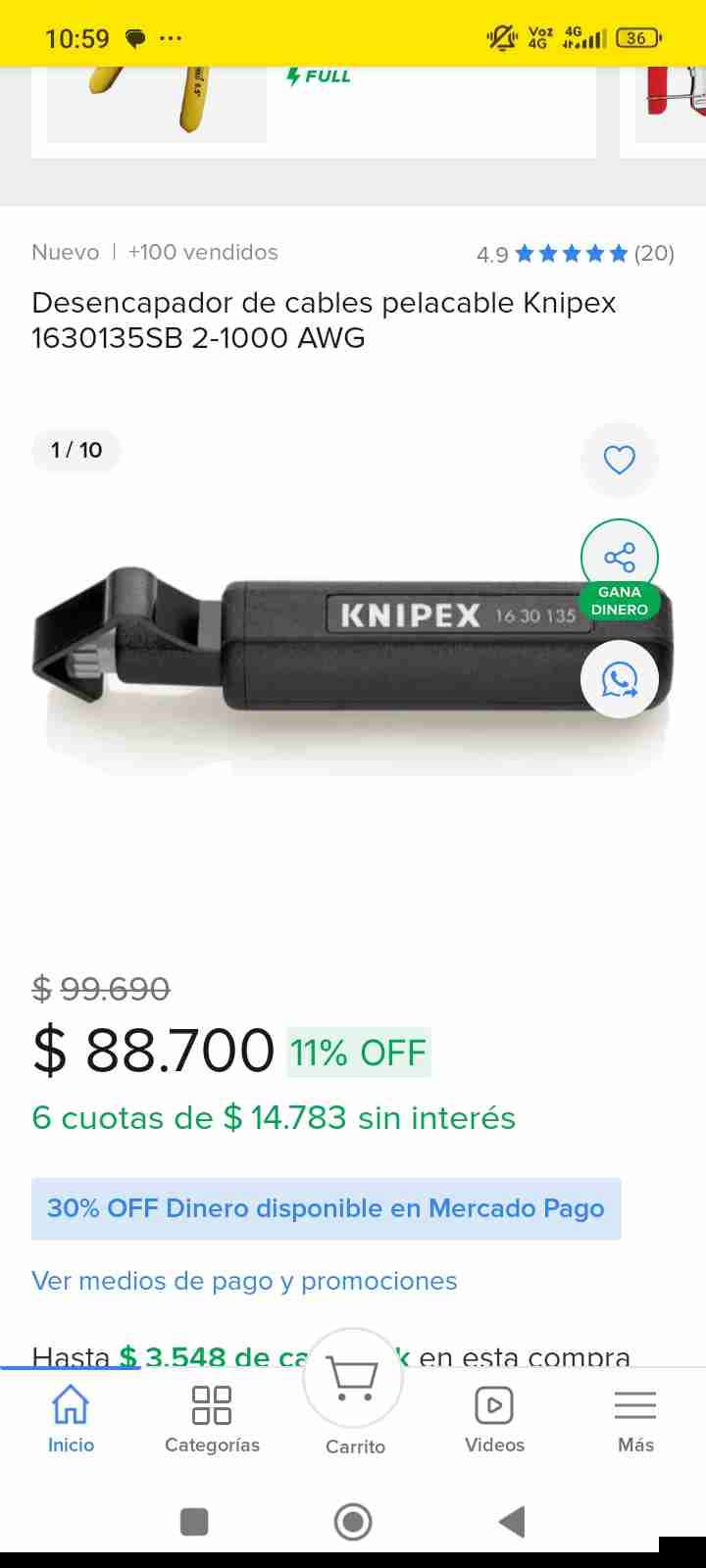 Pelacables Knipex 16 30 135 - miniatura 1