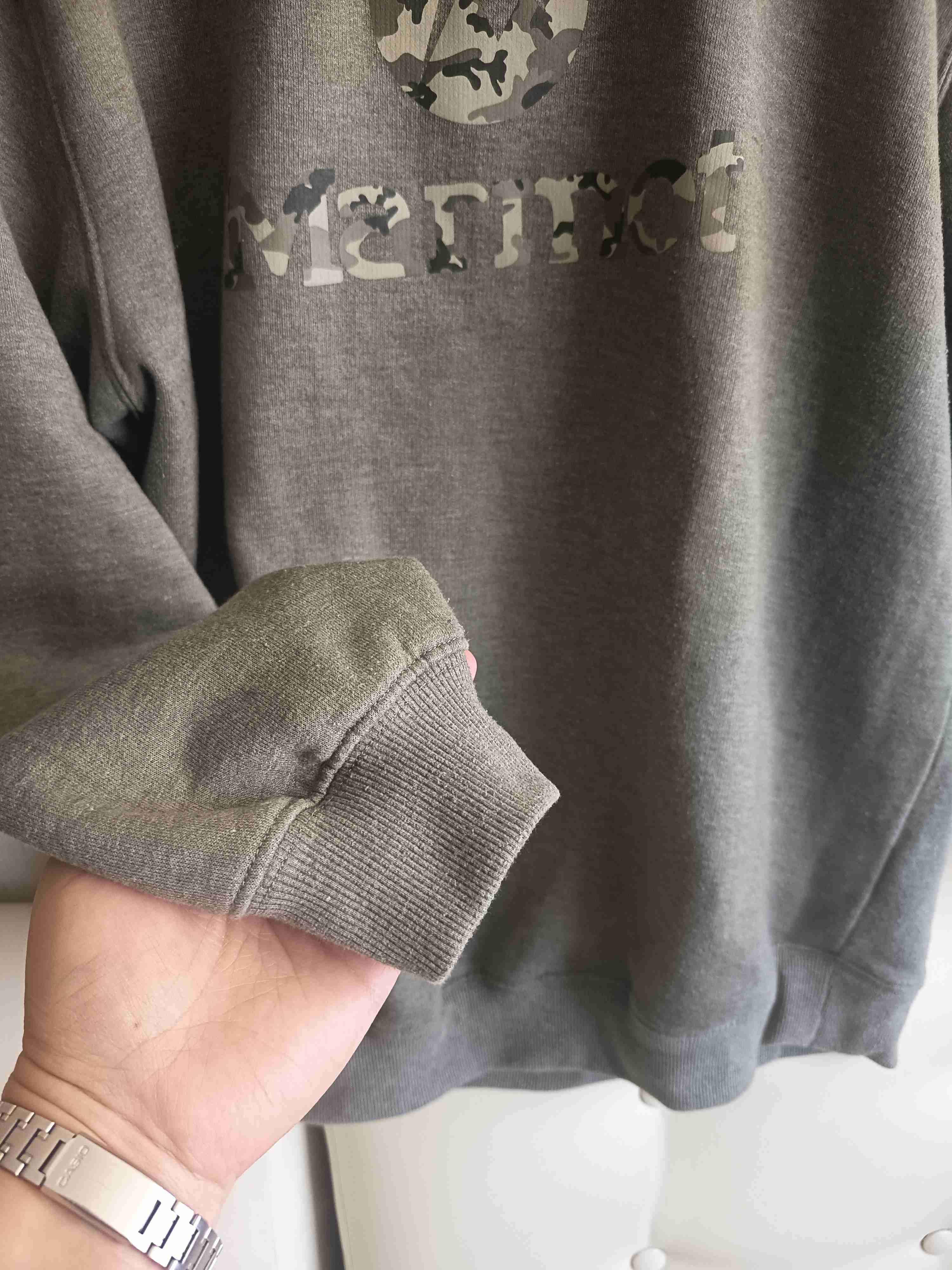 Poleron verde musgo  con diseño camuflaje - miniatura 3