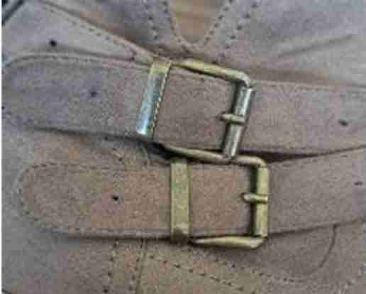 Botines gamuza marrón con hebillas - miniatura 2