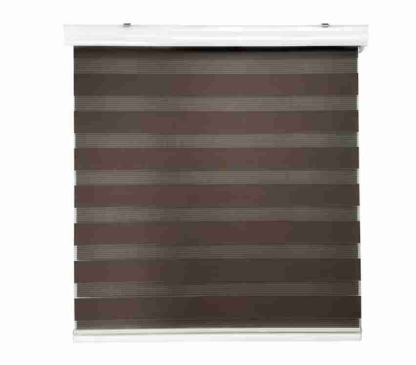 Persiana enrollable doble color café