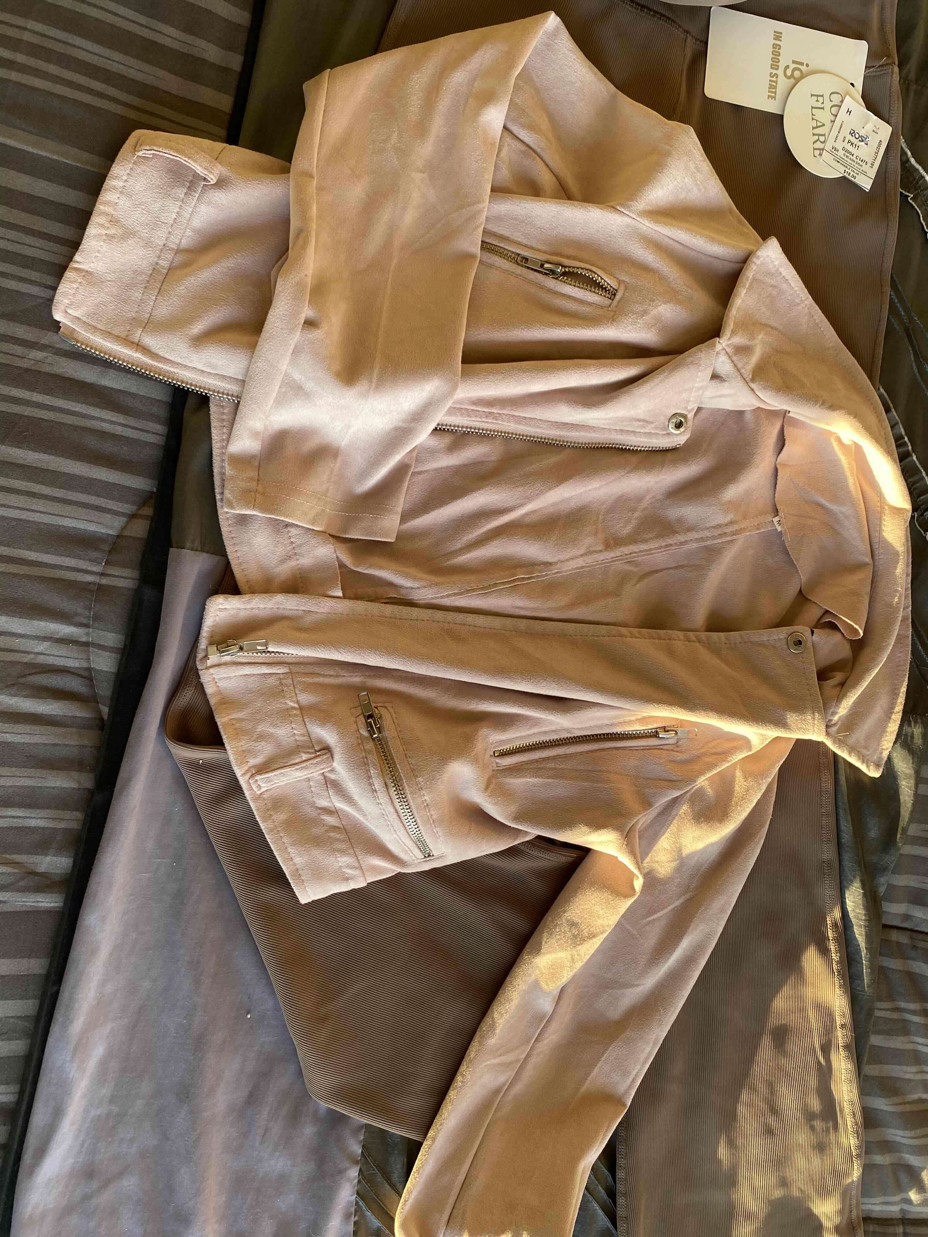 Chaqueta tipo  gamuza rosa palido - miniatura 2