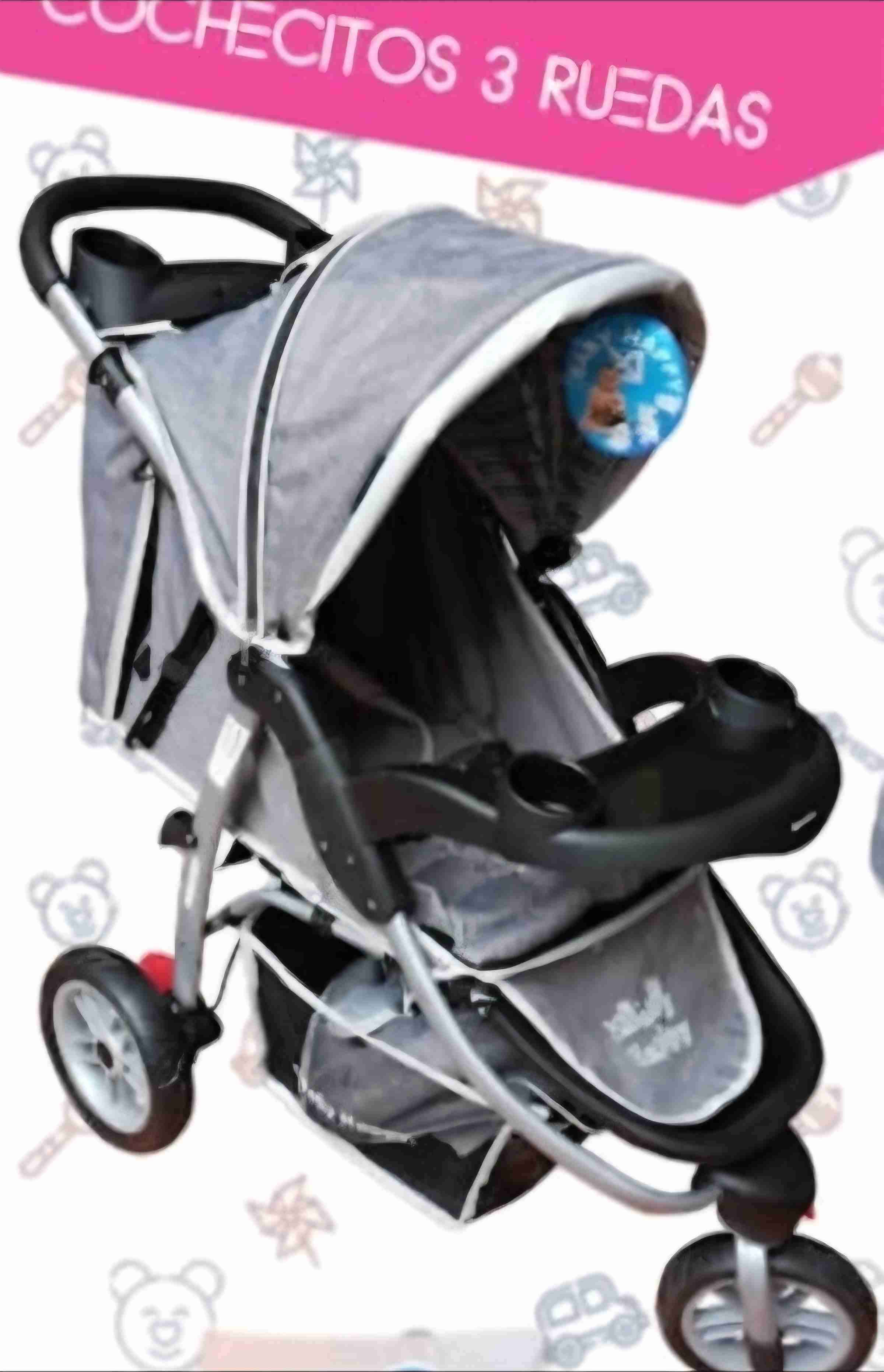 Coche bebé 3 ruedas + porta bebé de paseo - 1