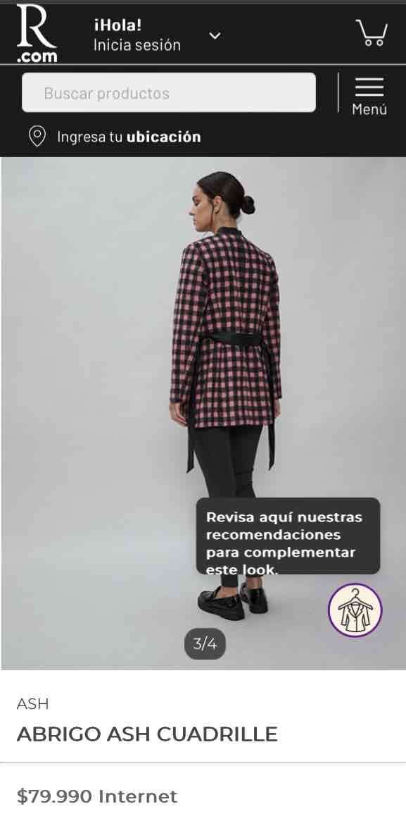 Abrigo cuadros negro y rosa - miniatura 5