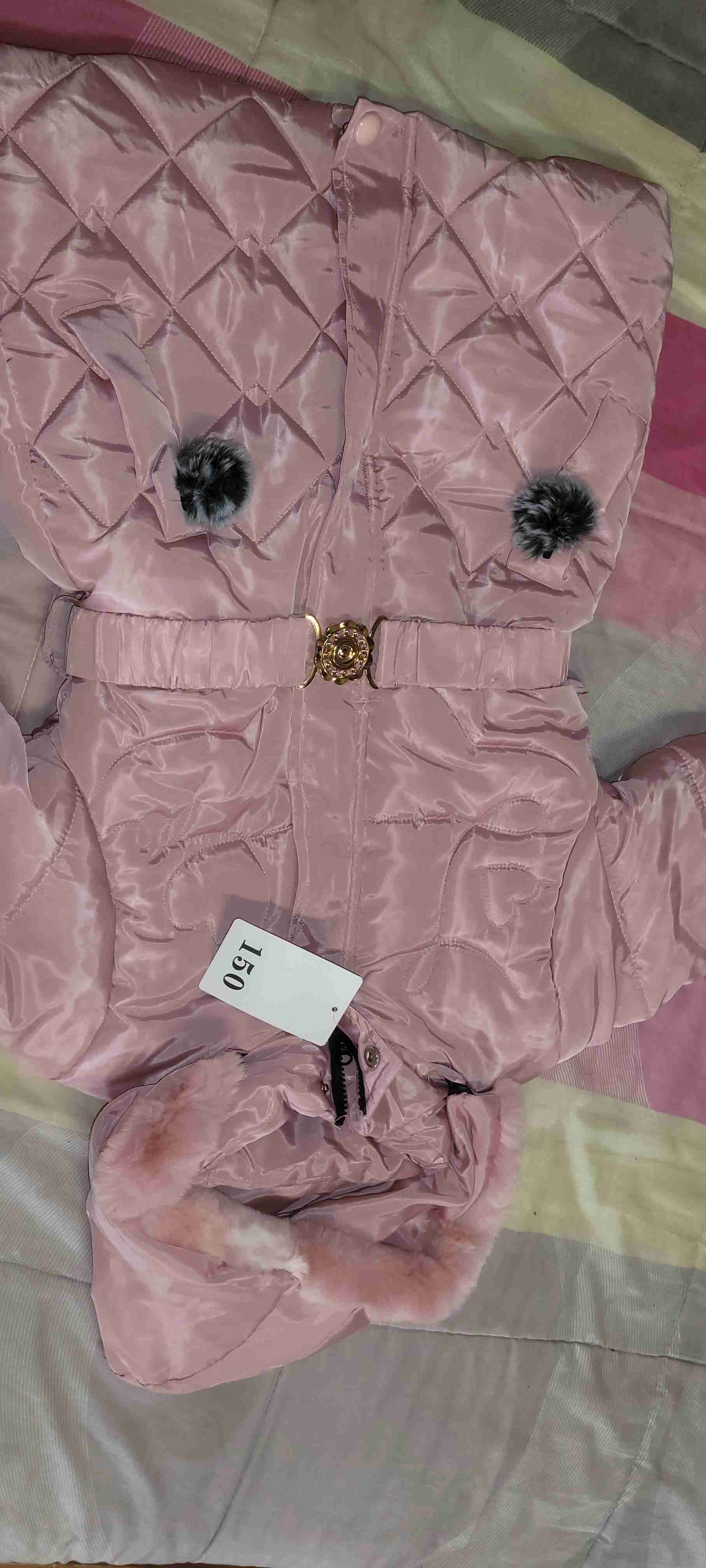 Parka color rosado para niña 8 a 10 años - 3