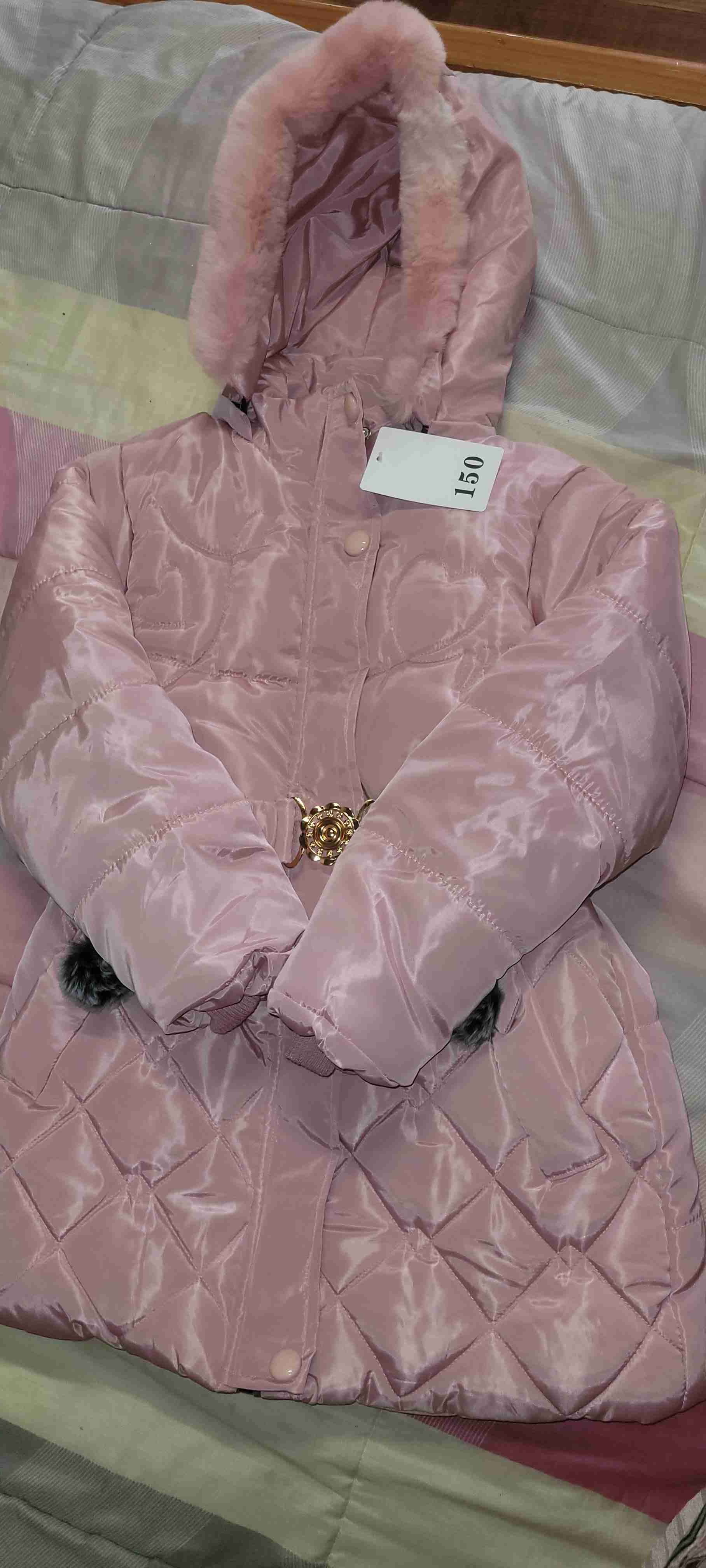 Parka color rosado para niña 8 a 10 años - 5