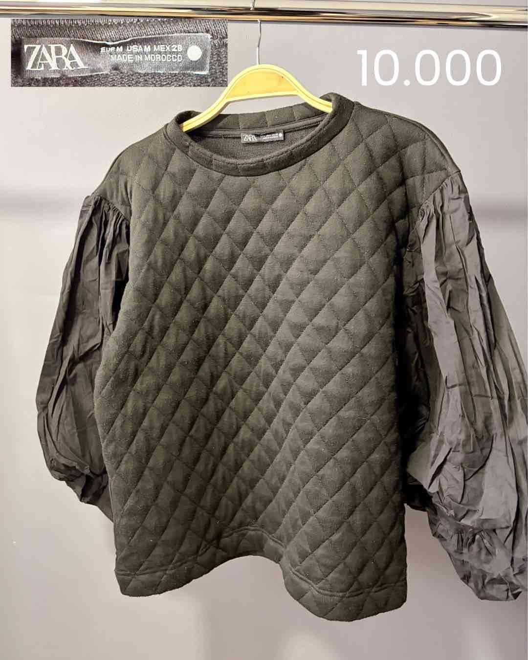 Sweater acolchado Zara negro - 1