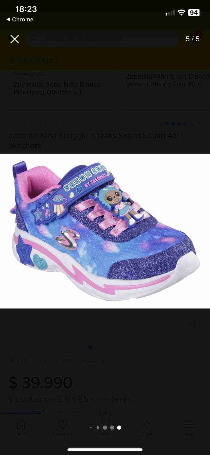 Zapatillas infantiles azules Skechers 34 - miniatura 5