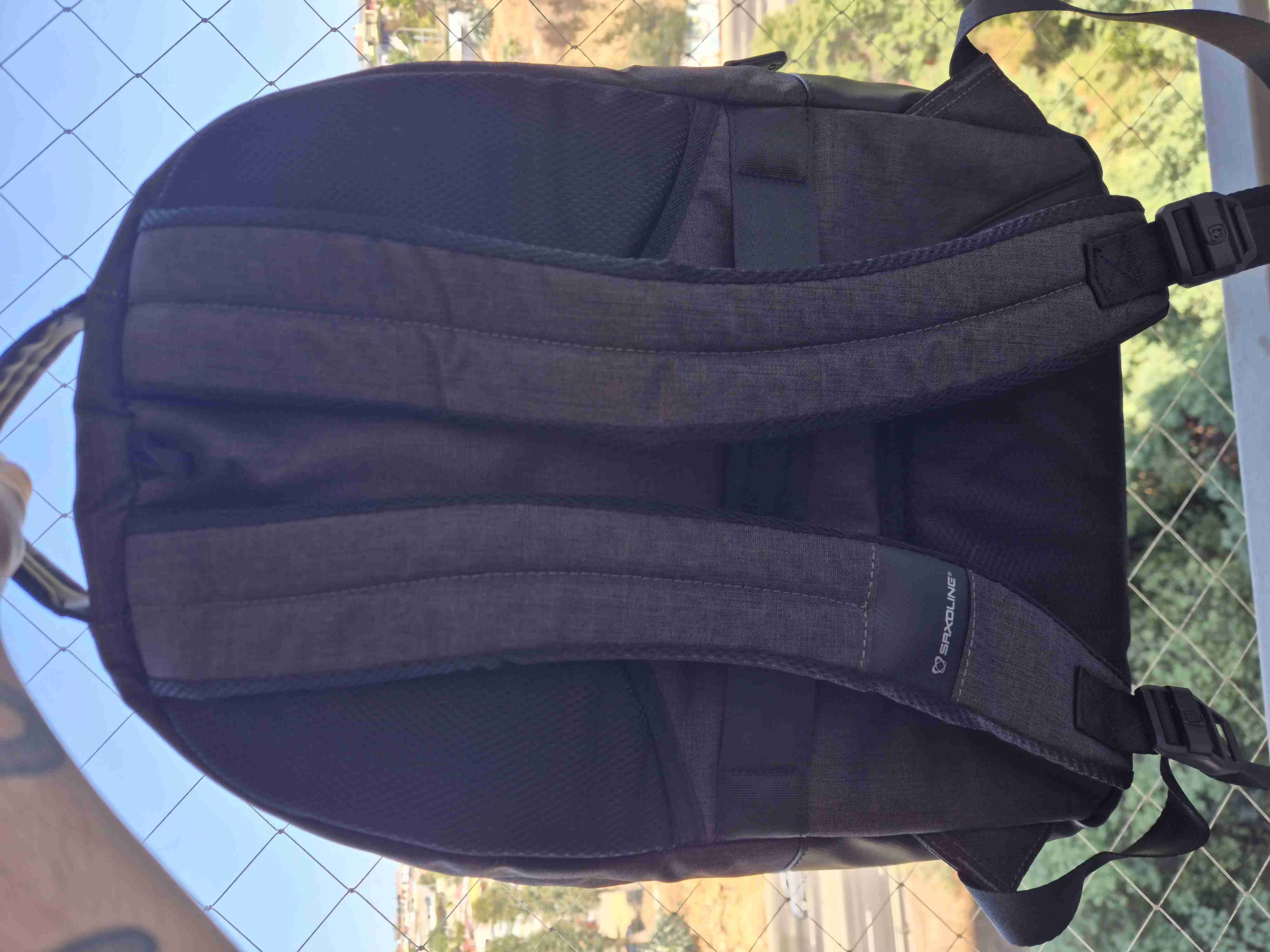 Mochila para notebook gris Saxoline - miniatura 3