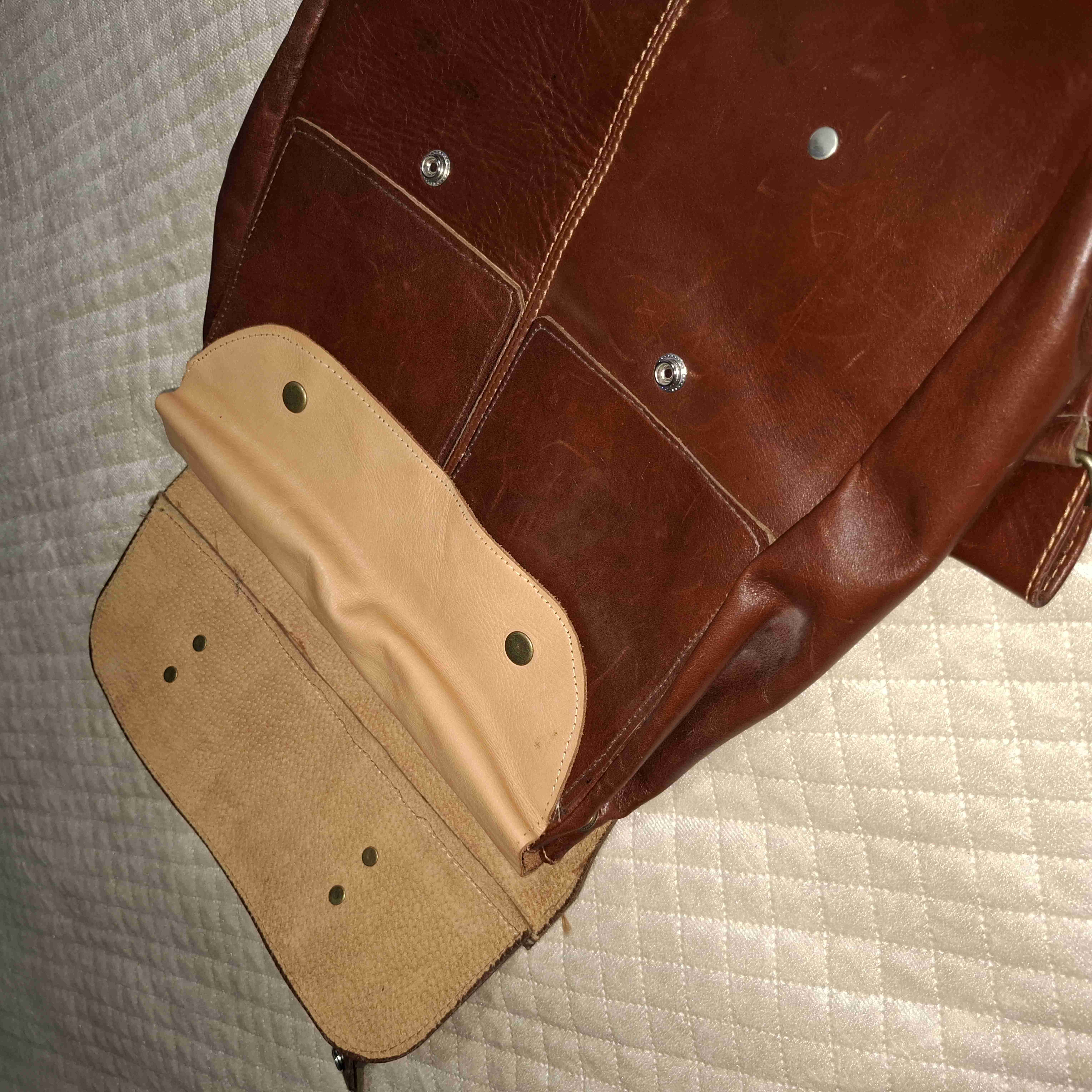 Mochila de cuero marrón - 3