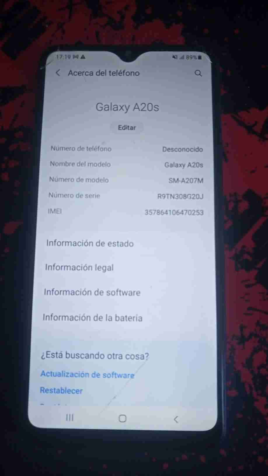 Samsung Galaxy A20s usado - 1