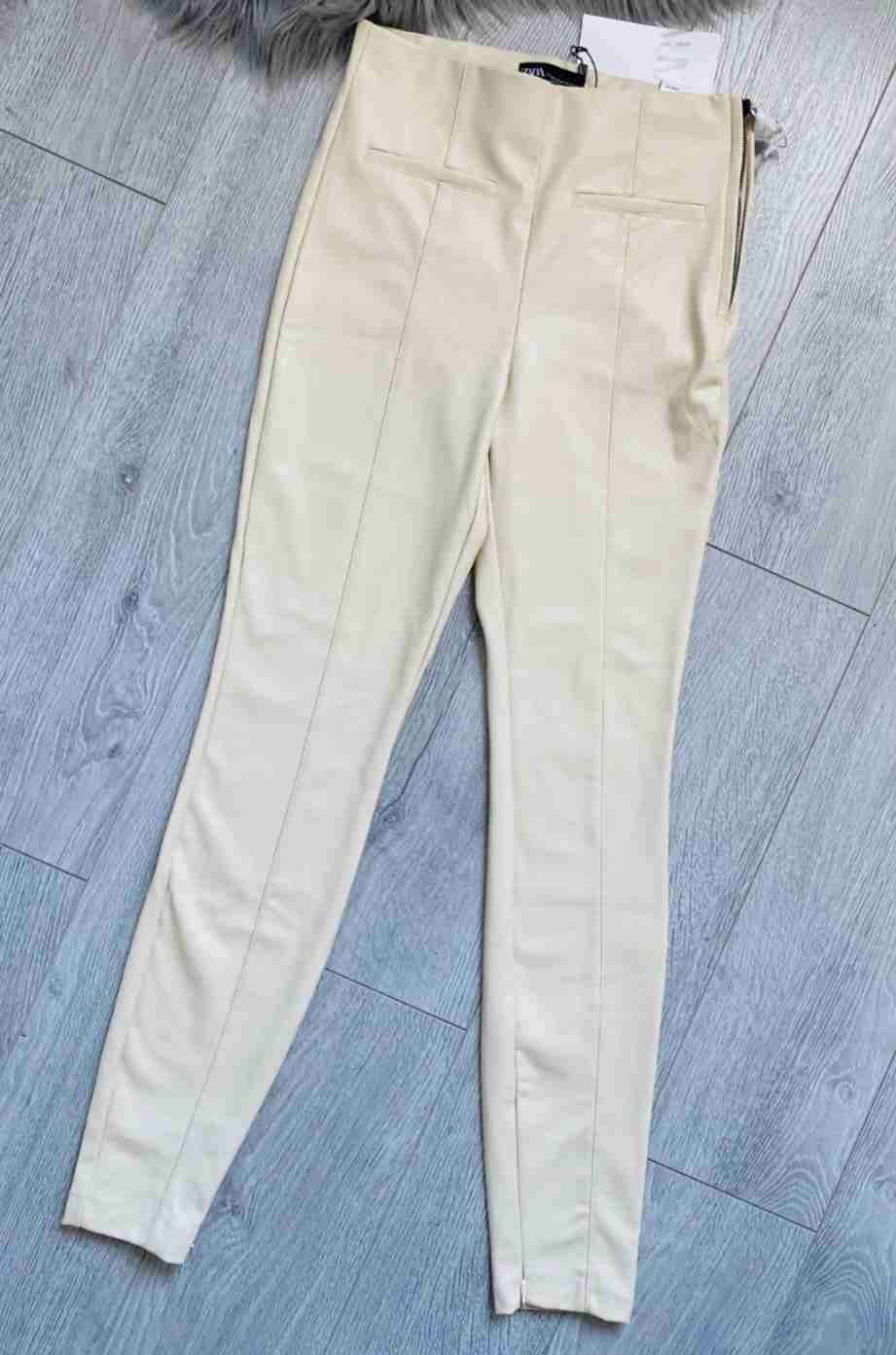 Legging color beige, con etiqueta. ZARA - 2