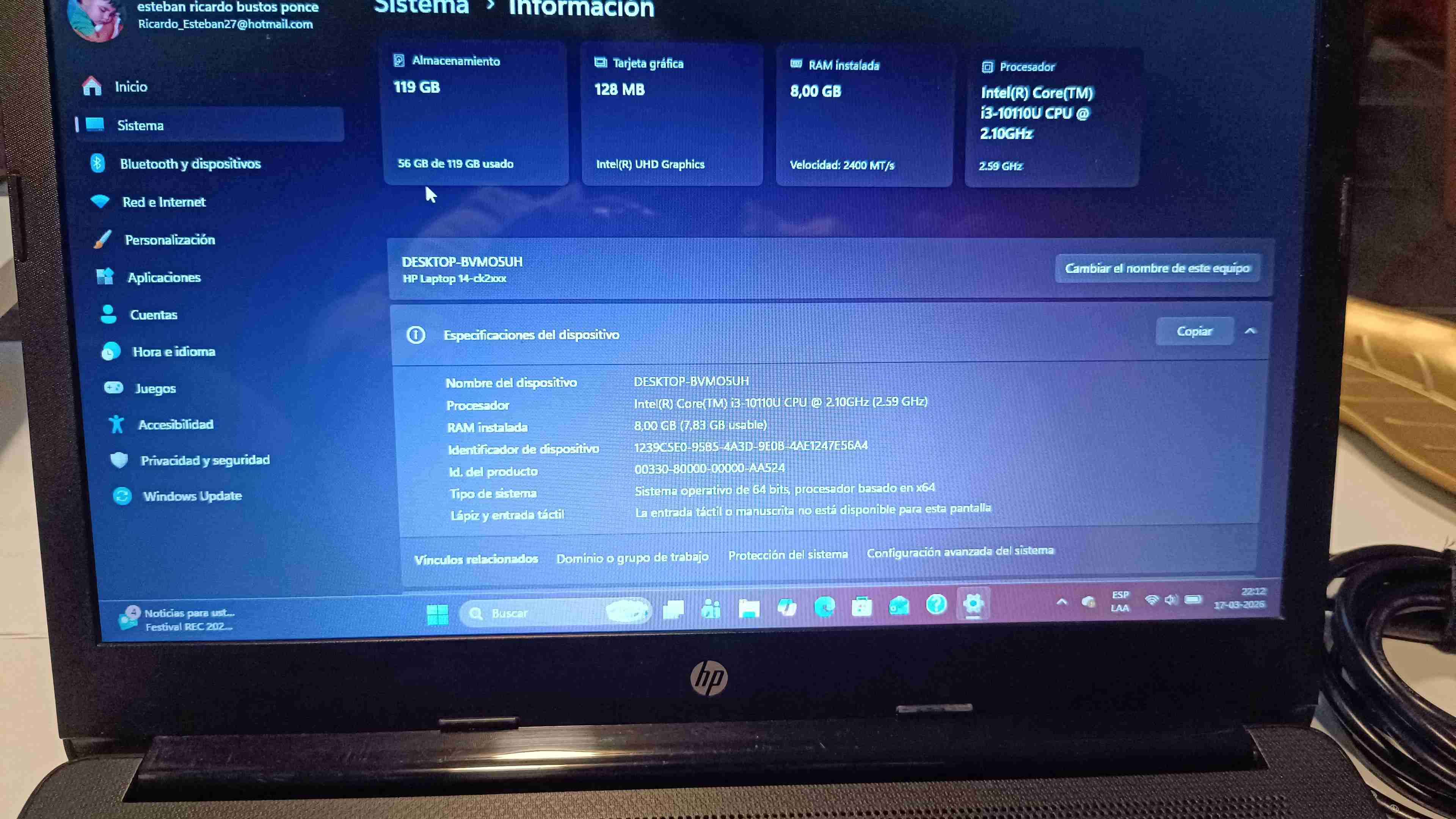 Laptop HP en buen estado - miniatura 1