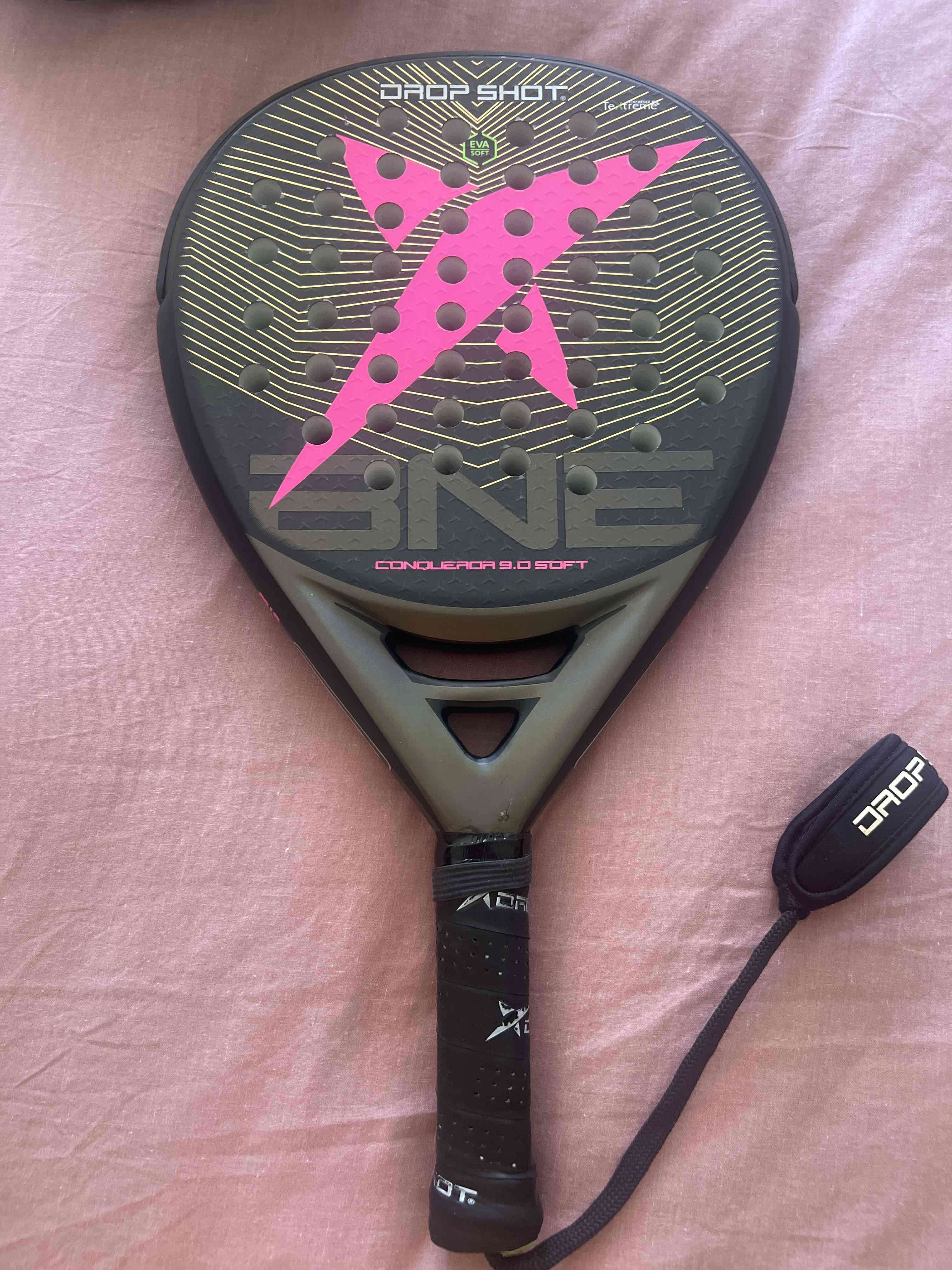 Pala Drop Shot negra con funda un uso - miniatura 3