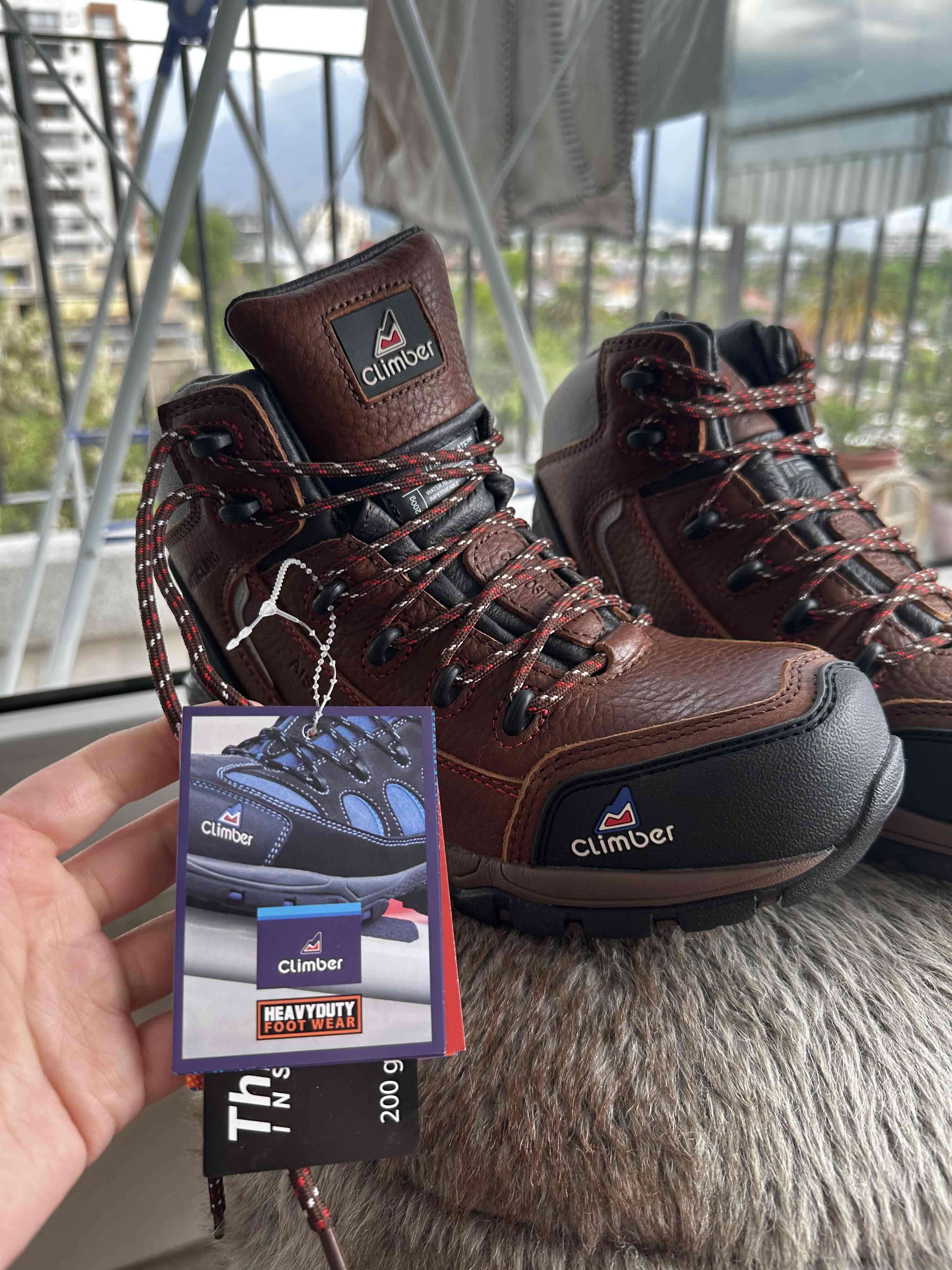 Zapatos de seguridad Botas de montaña Climber café - 2