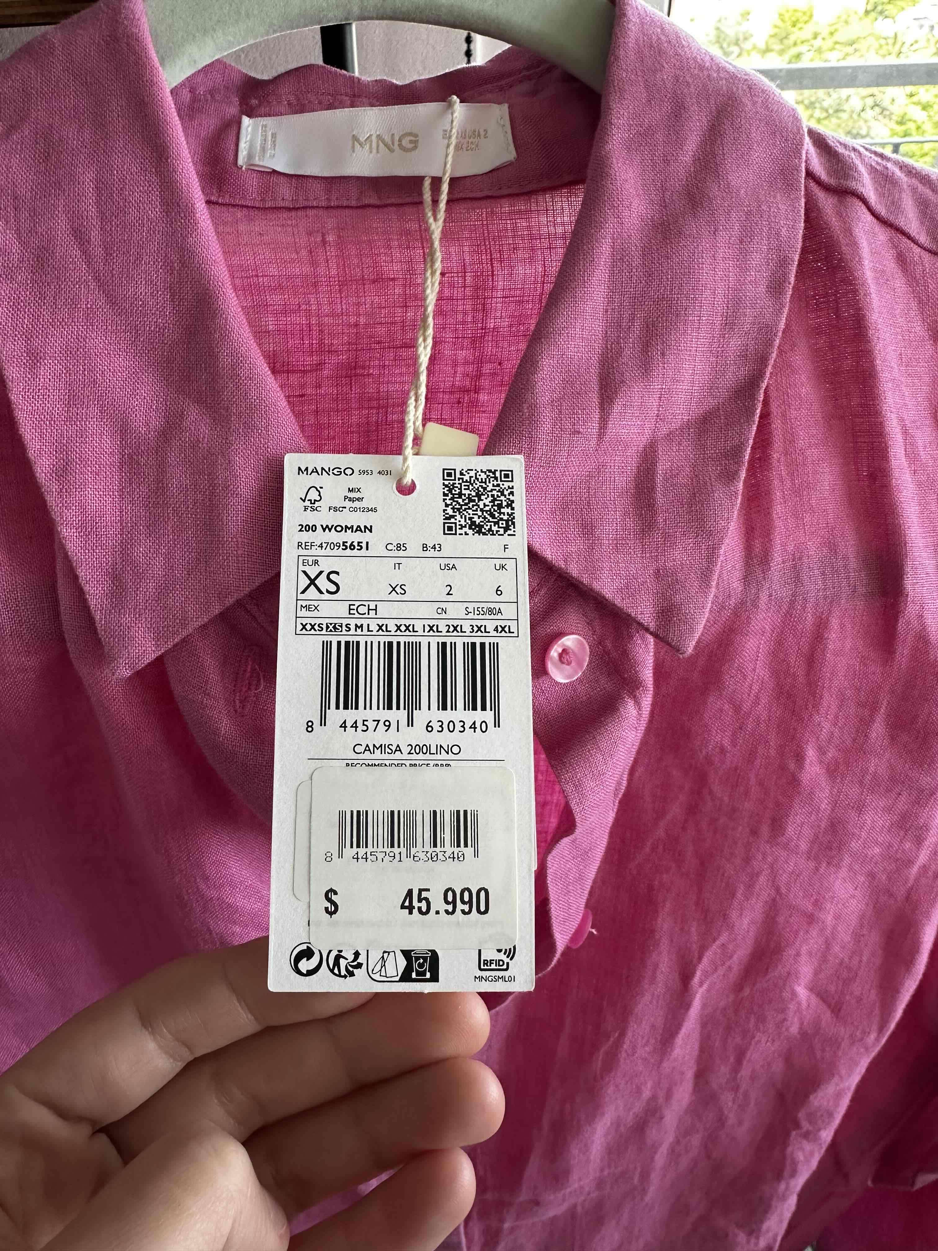 Blusa lino XS Mango - miniatura 2