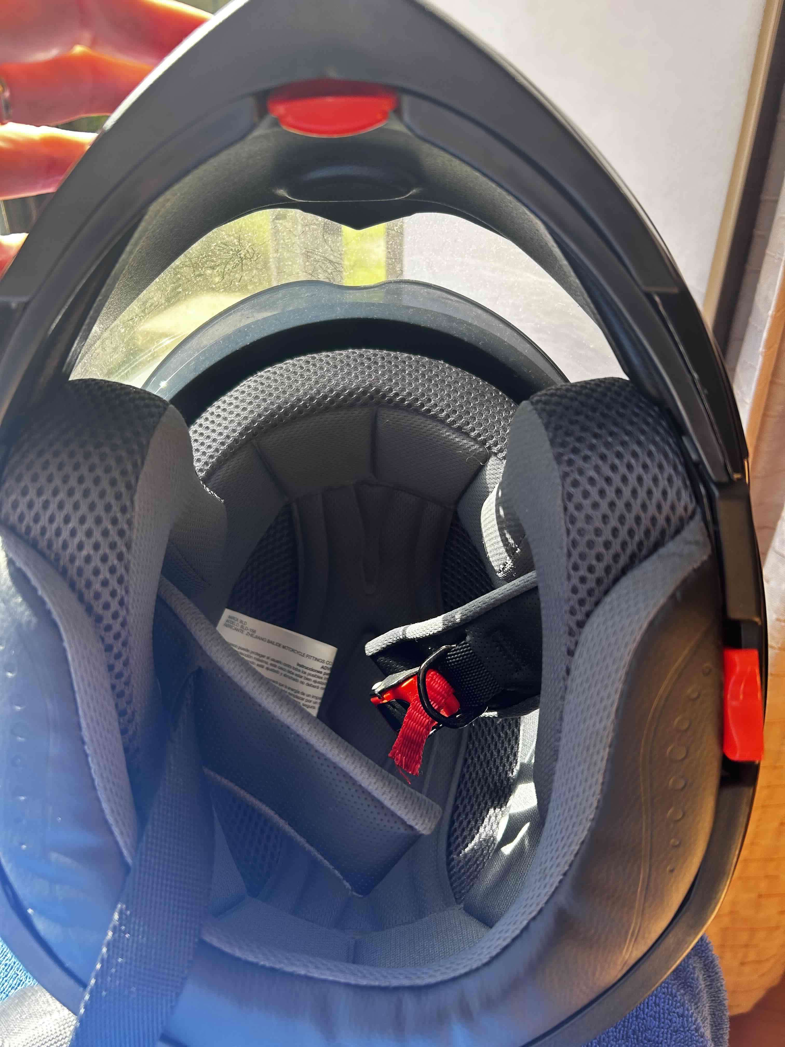 Casco integral morado para moto - 3