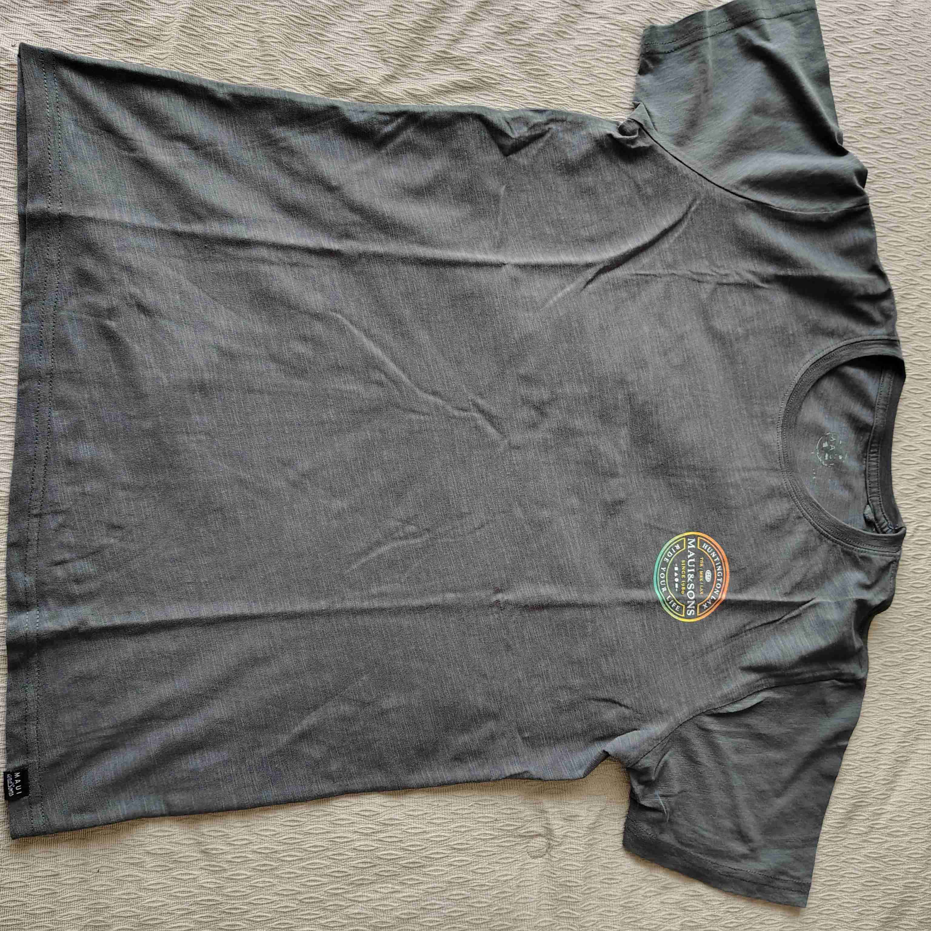 Polera gris con logo estampado - miniatura 1