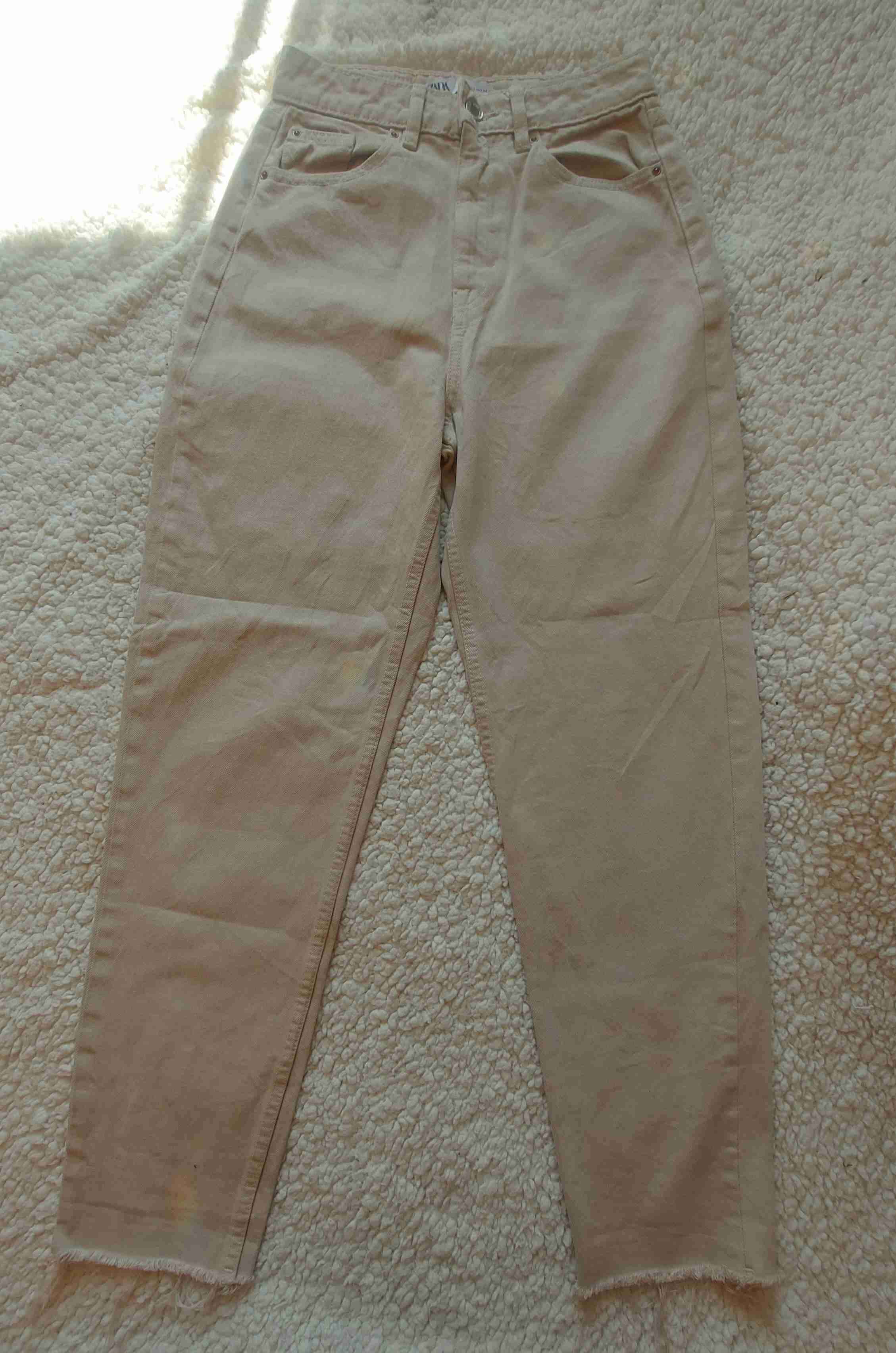 Jeans beige de mujer, ZARA, Talla 34 - 1