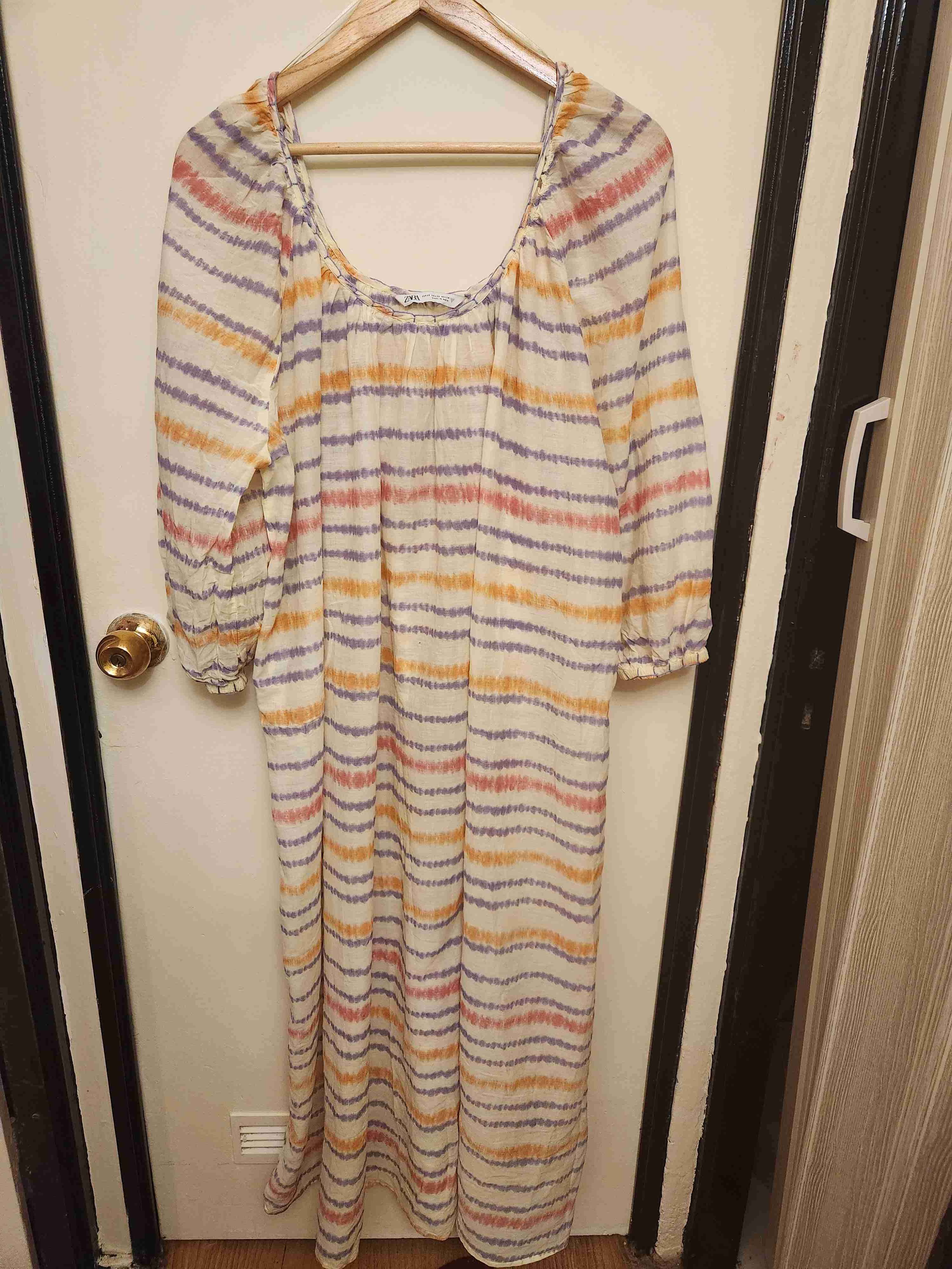 Vestido largo estampado multicolor