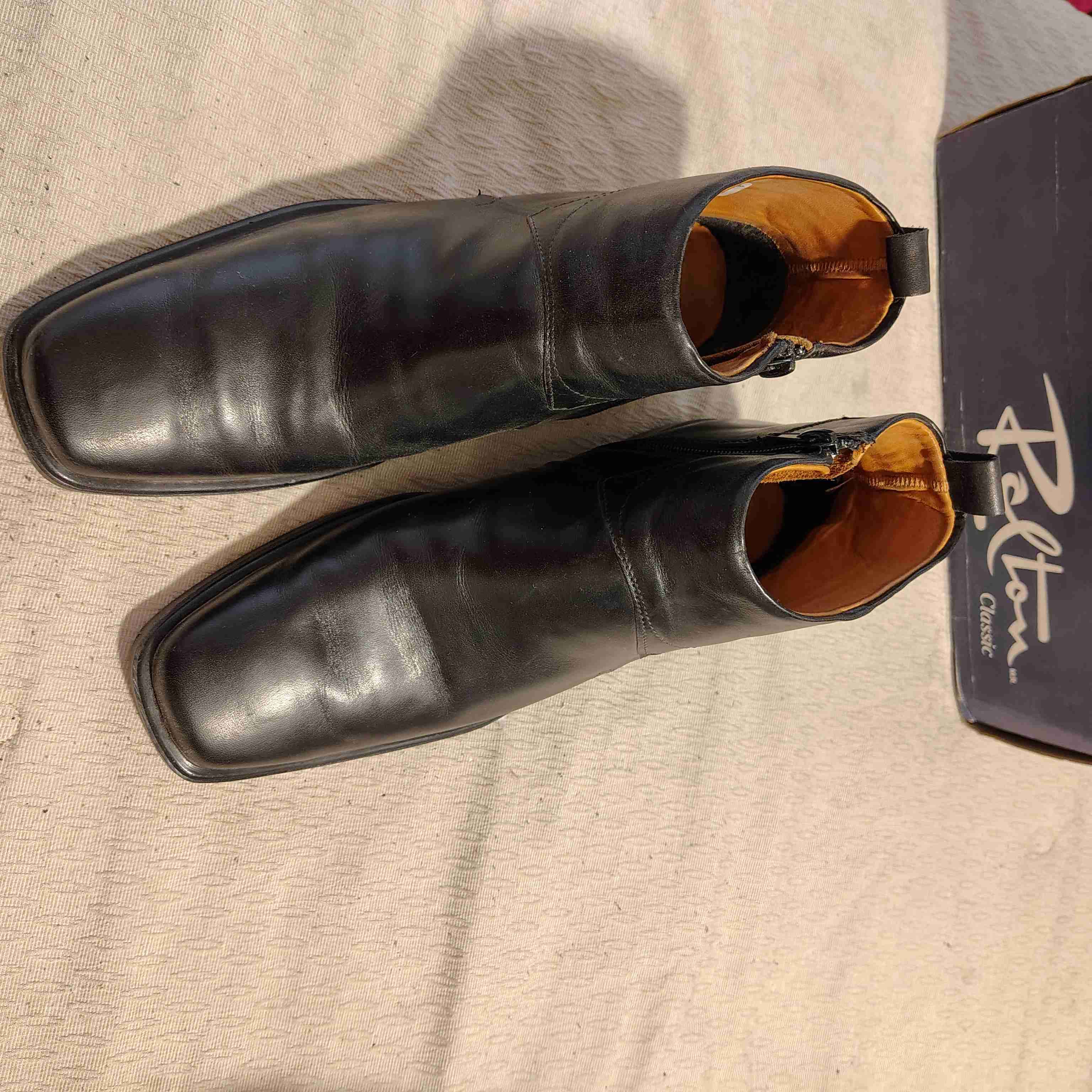 Botines de cuero negros - miniatura 1