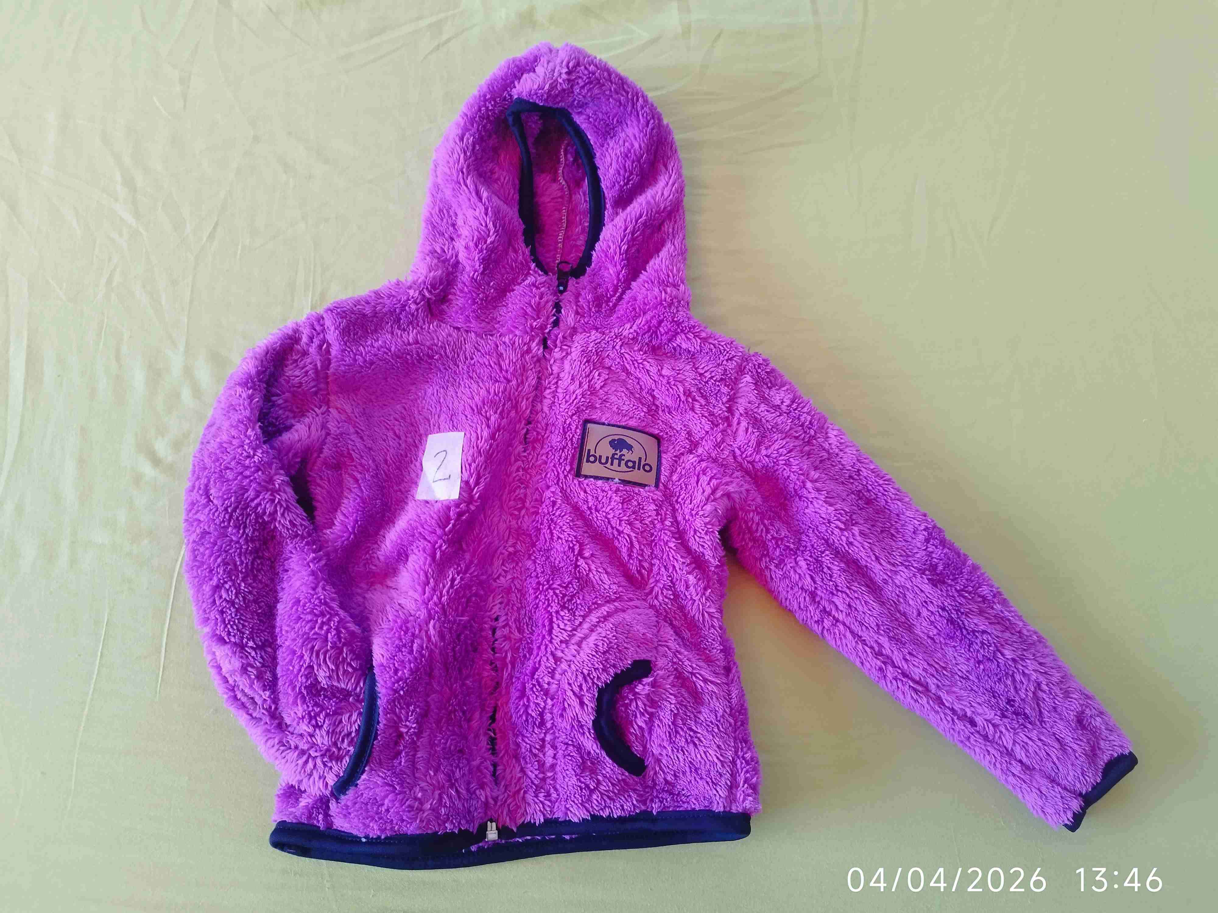 Poleron polar morada de polar con capucha - 1