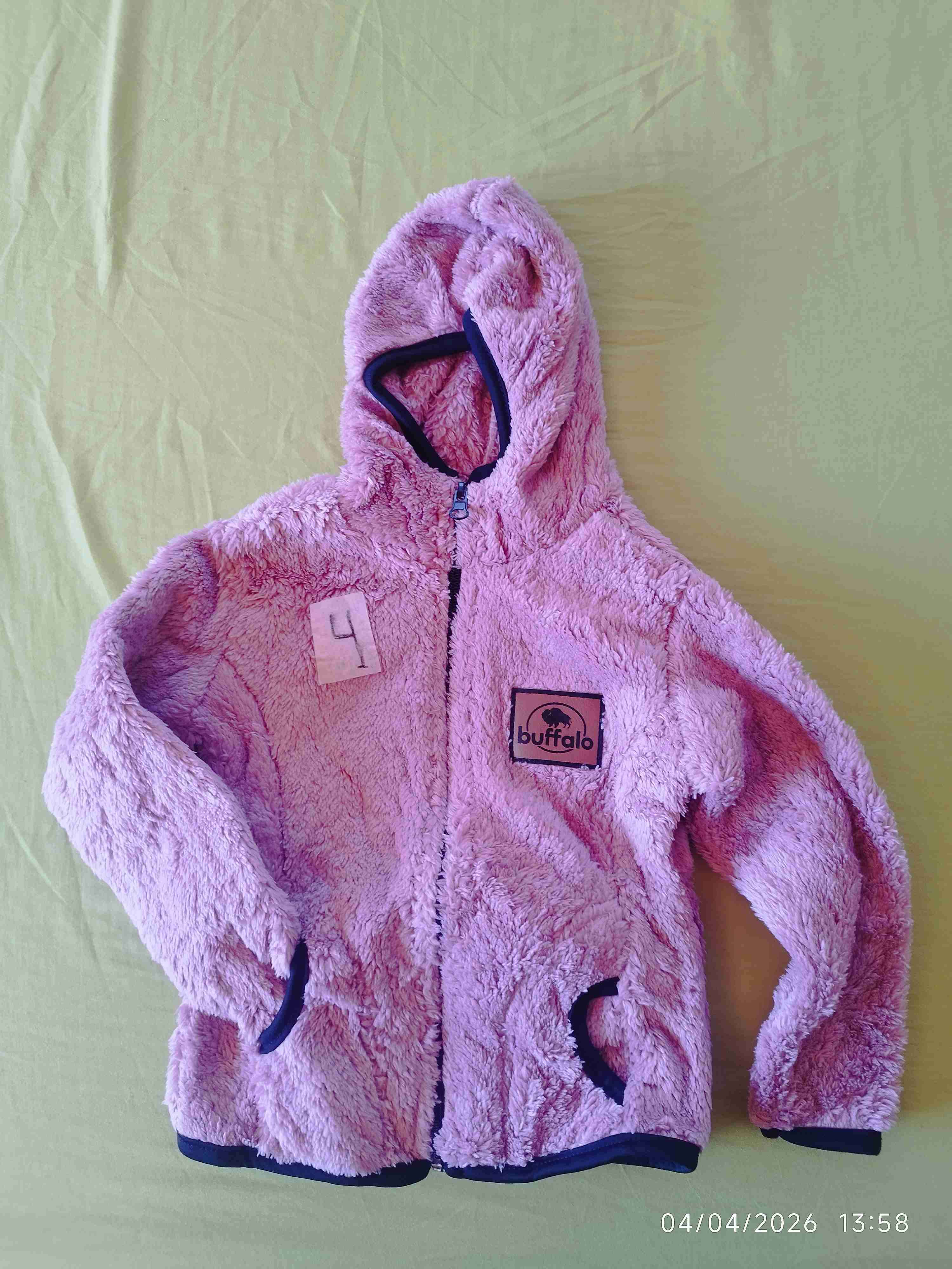 Poleron polar rosada con gorro - 2