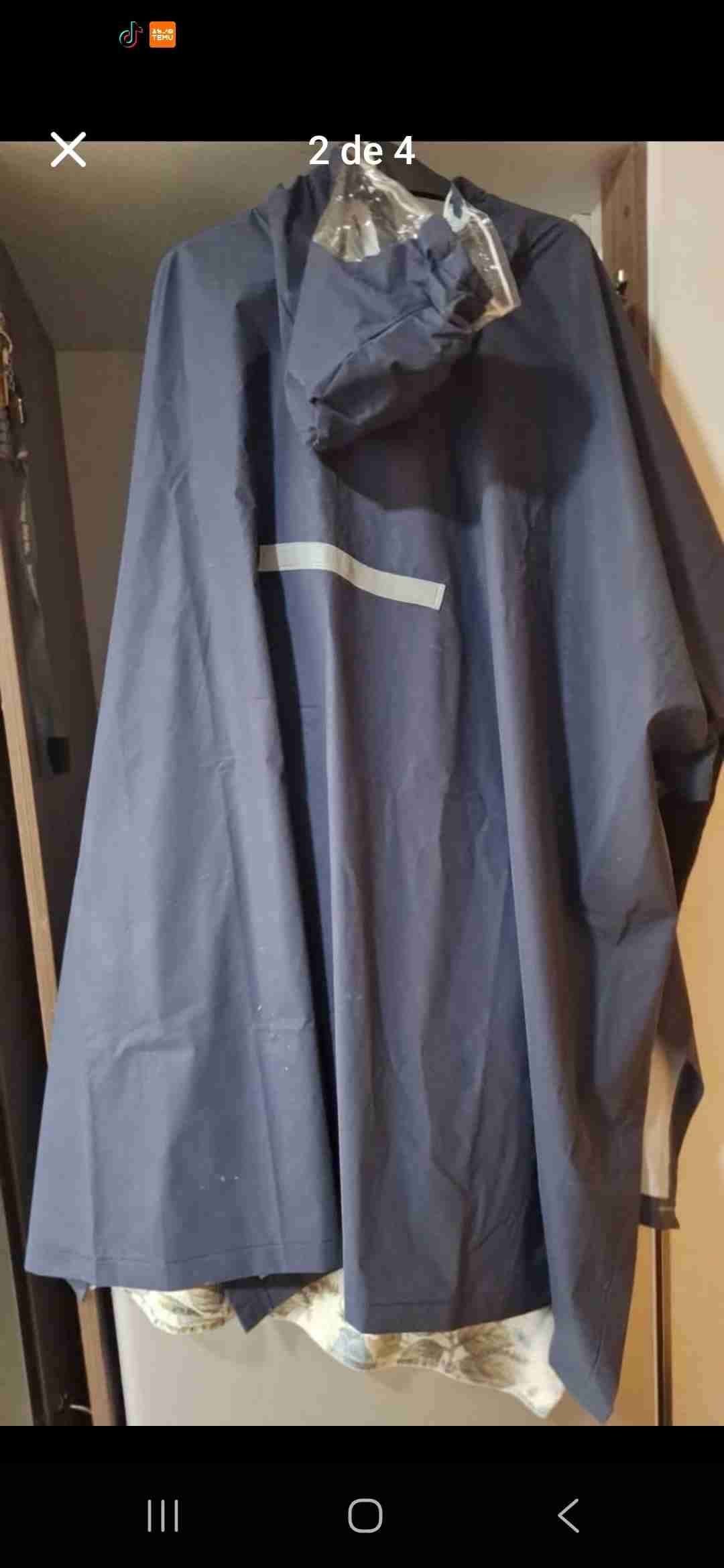 Poncho impermeable con cinta reflectante - miniatura 2