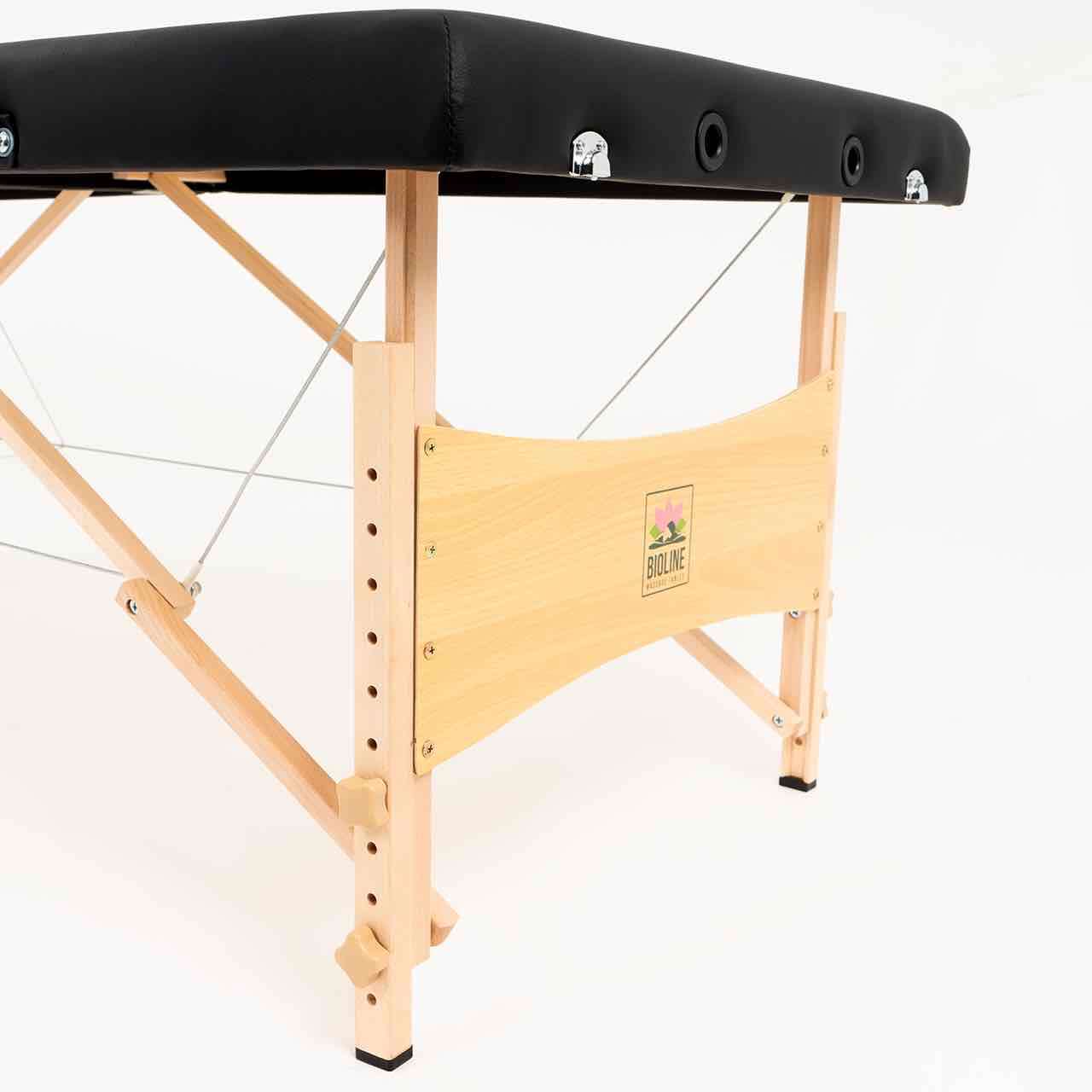 Mesa de masaje portátil negra - 3