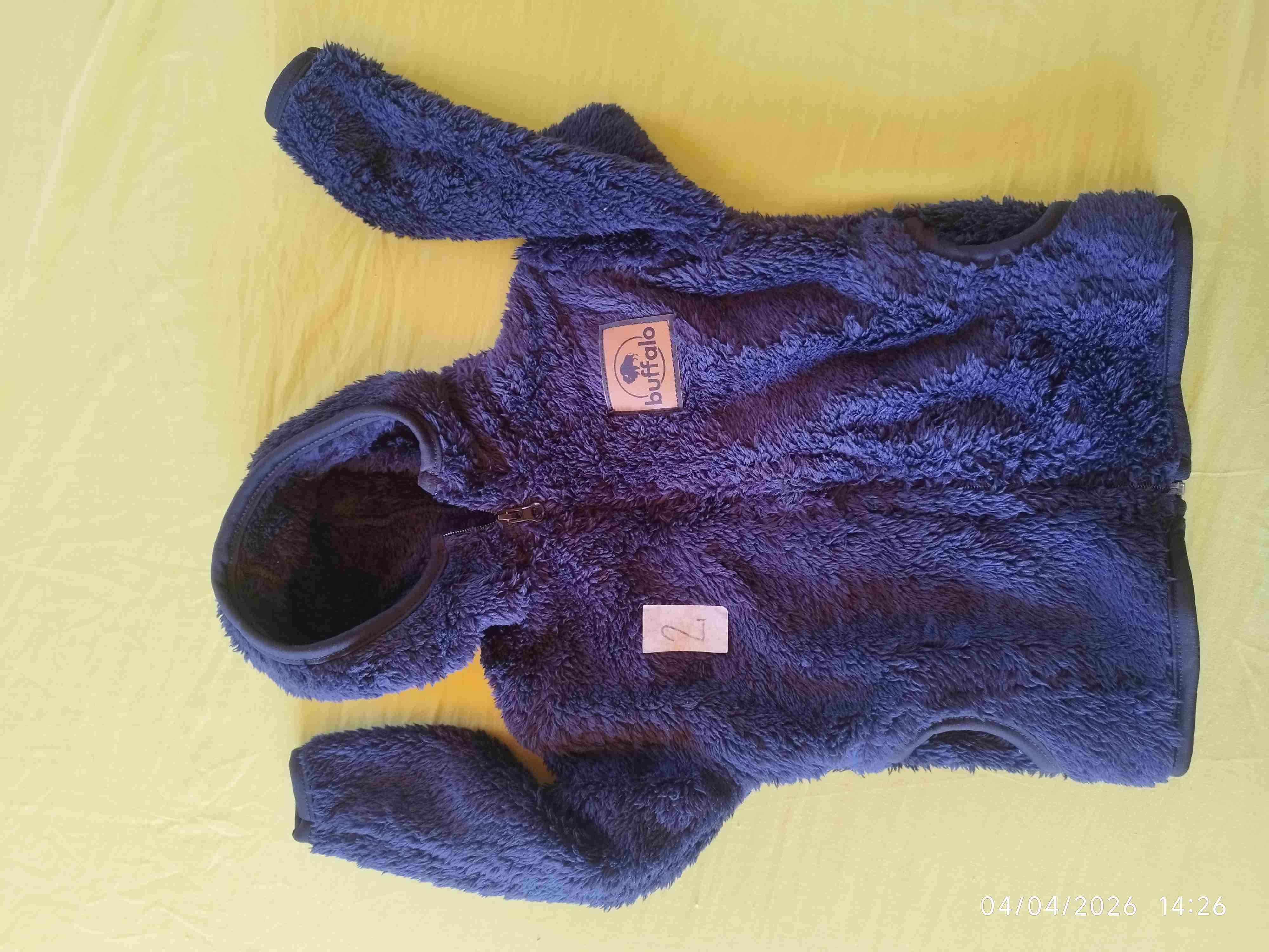 Chaqueta polar azul con capucha - 1