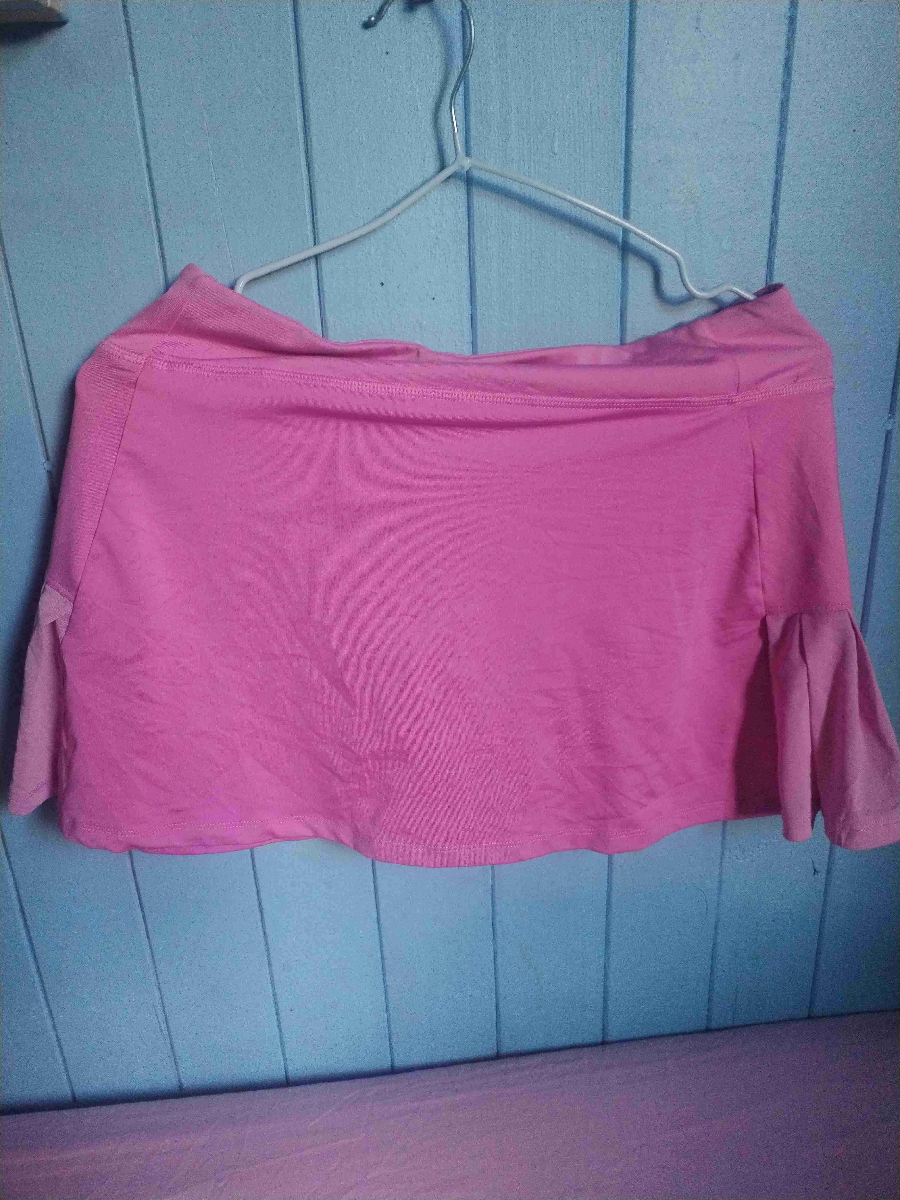 Falda azul de encaje floral - 5