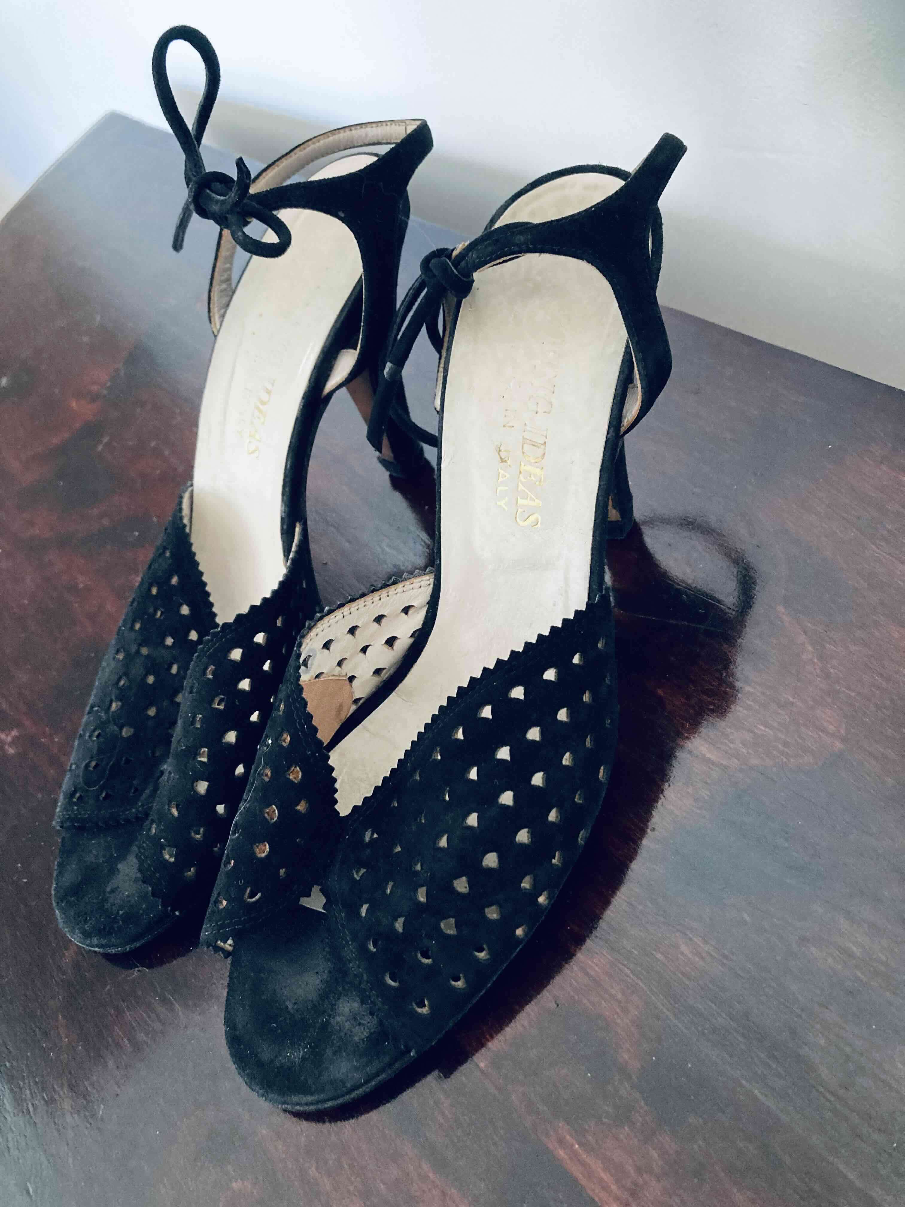 Sandalias negras de gamuza - miniatura 3