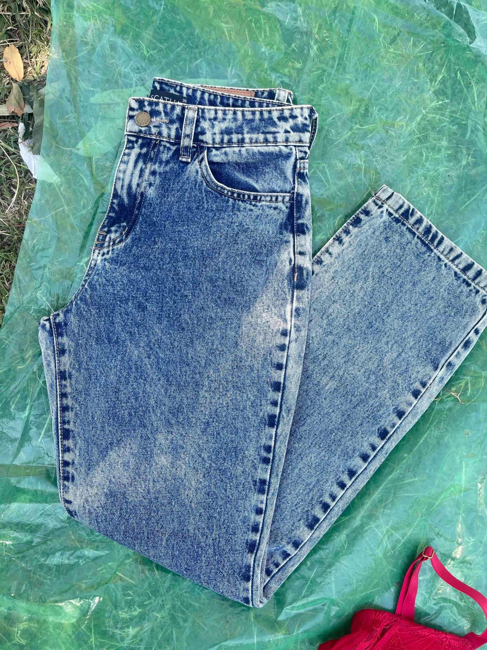 Jeans azules estilo lavado T36 - 1