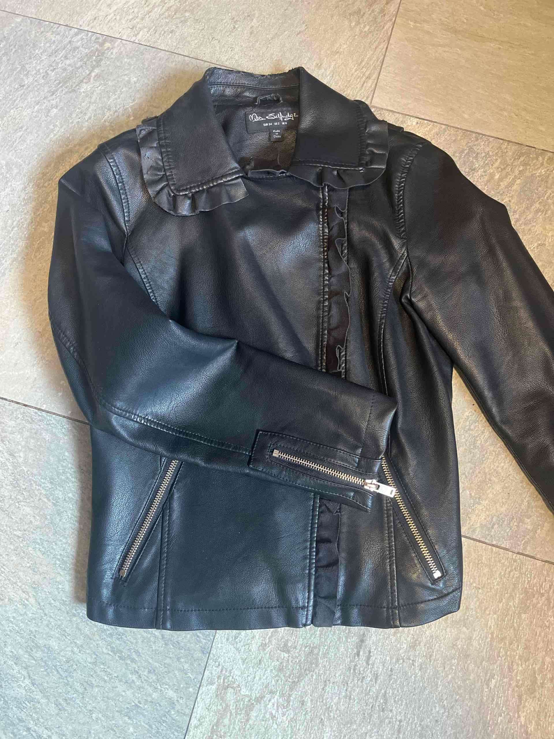 Chaqueta de eco cuero negra - 2